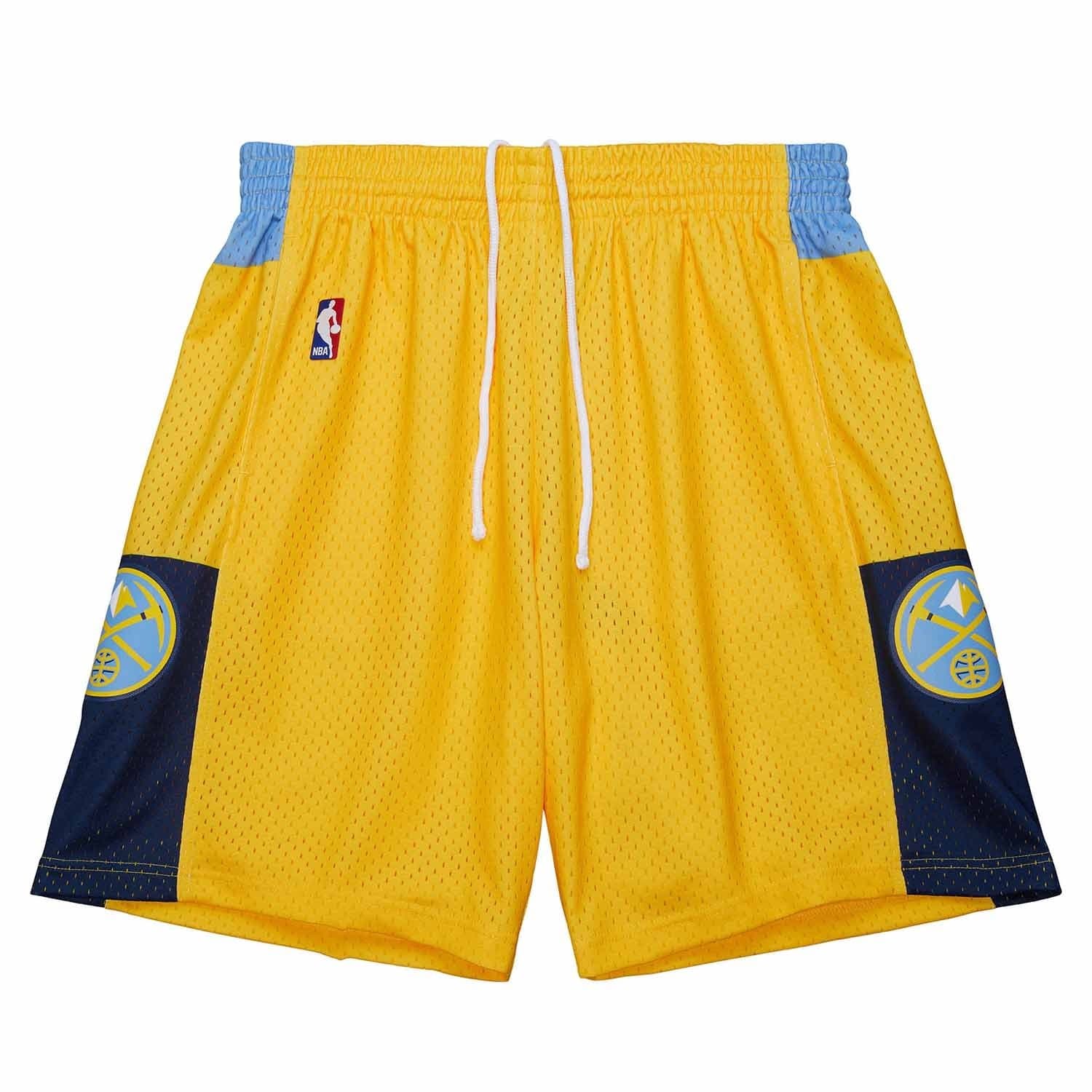 Denver Nuggets 2017-18 Swingman NBA Shorts Yellow — view 1