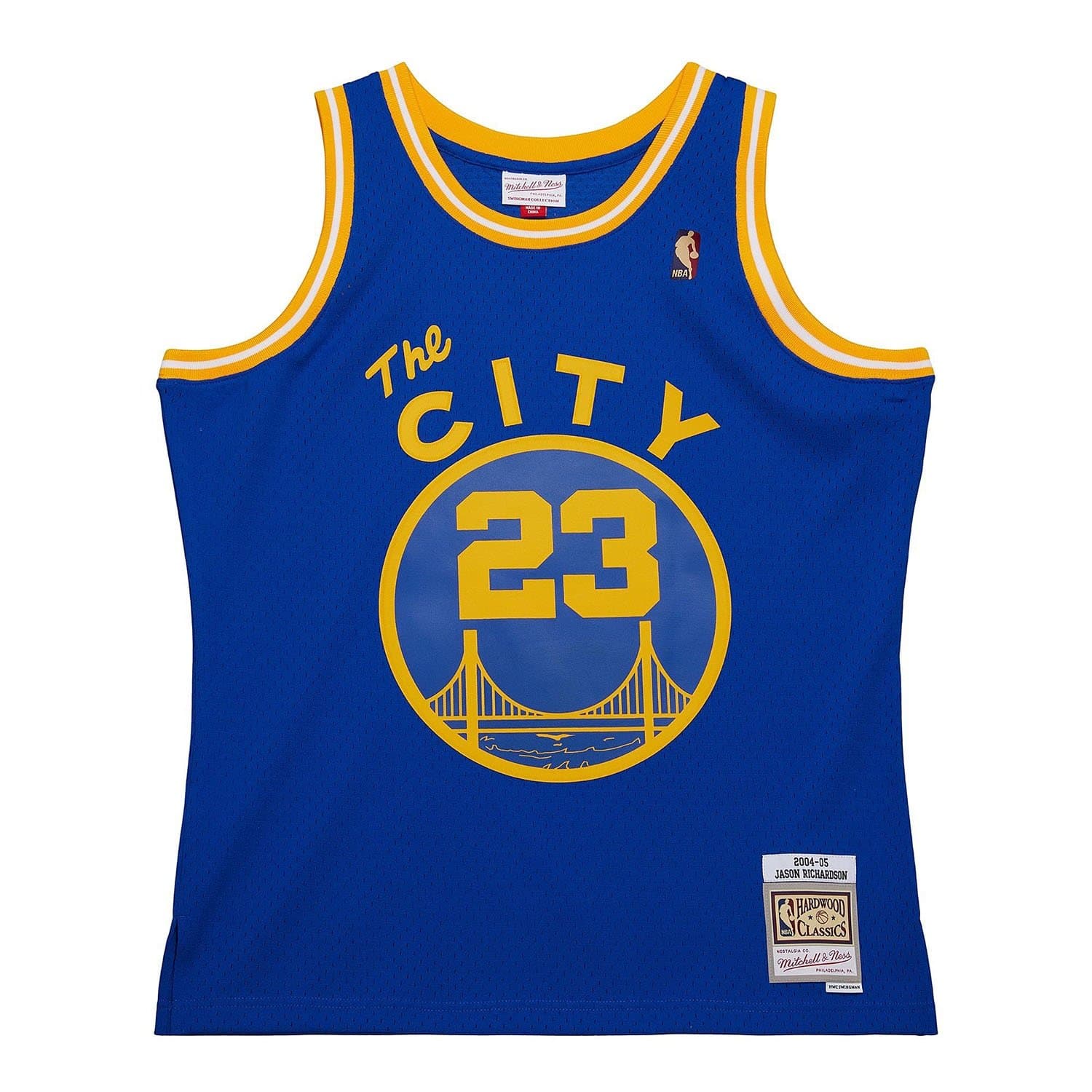 Jason Richardson #23 Golden State Warriors 2004-05 Mitchell & Ness Swingman NBA Jersey Blue — view 1