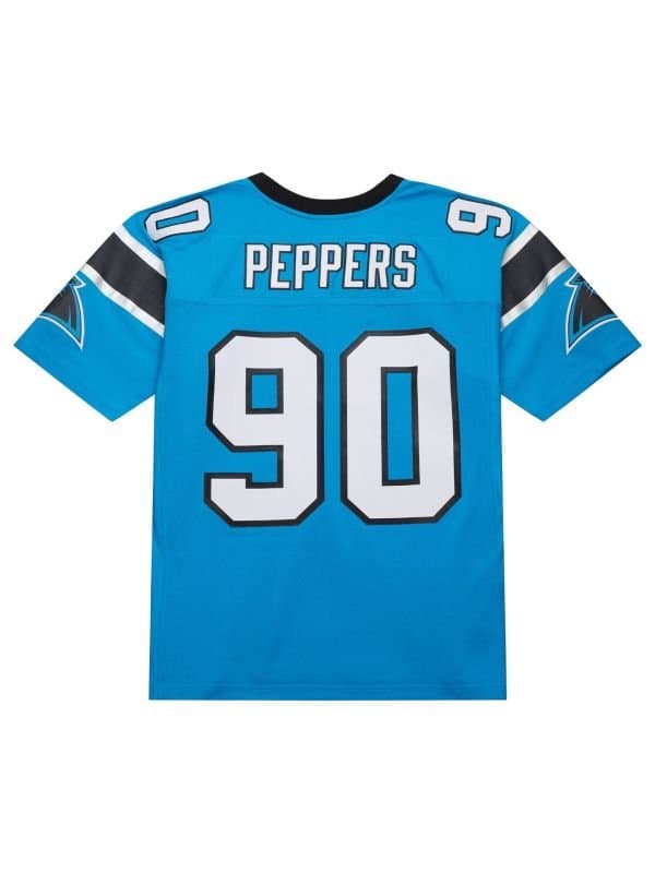 Julius Peppers #90 Carolina Panthers 2003 Legacy Throwback NFL Jersey Blue — view 1