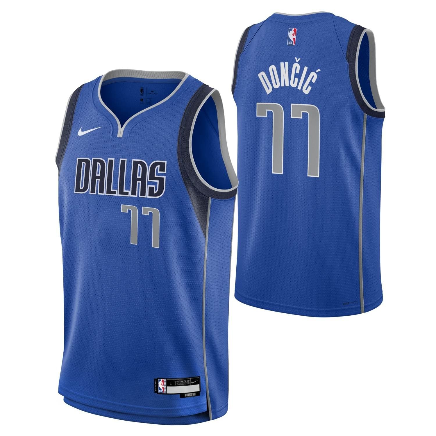 Luka Doncic #77 Dallas Mavericks Nike Swingman NBA Jersey Blue (YOUTH) — view 1