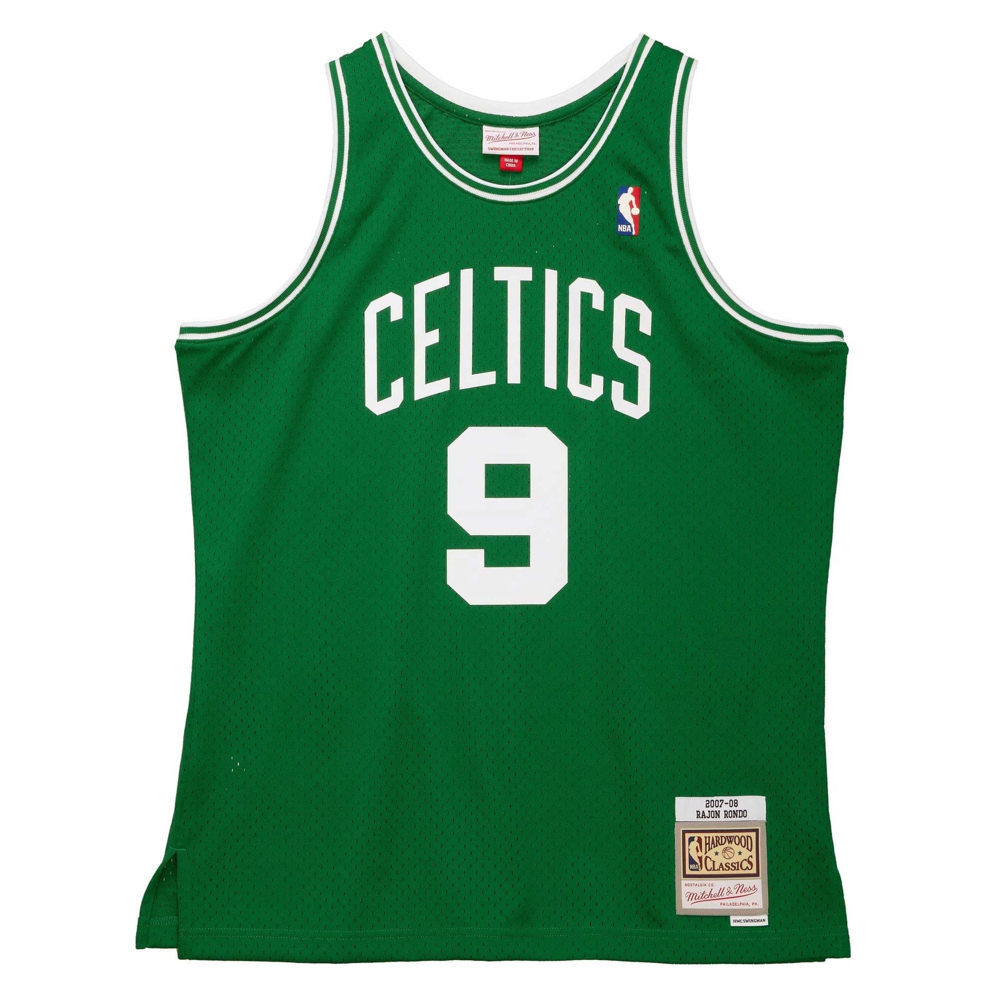 Rajon Rondo #9 Boston Celtics 2007-08 Swingman NBA Jersey Green — view 1