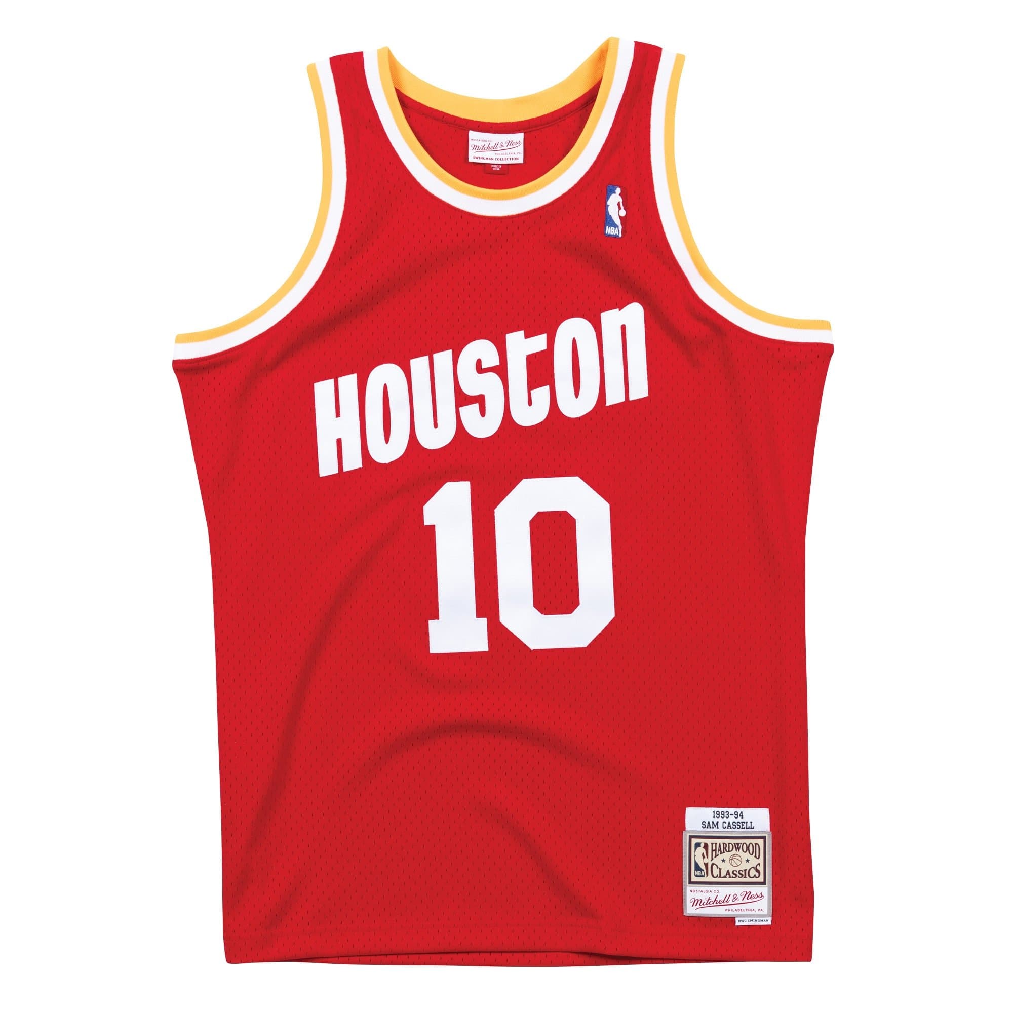 Sam Cassell #10 Houston Rockets 1993-94 Swingman NBA Jersey Red — view 1