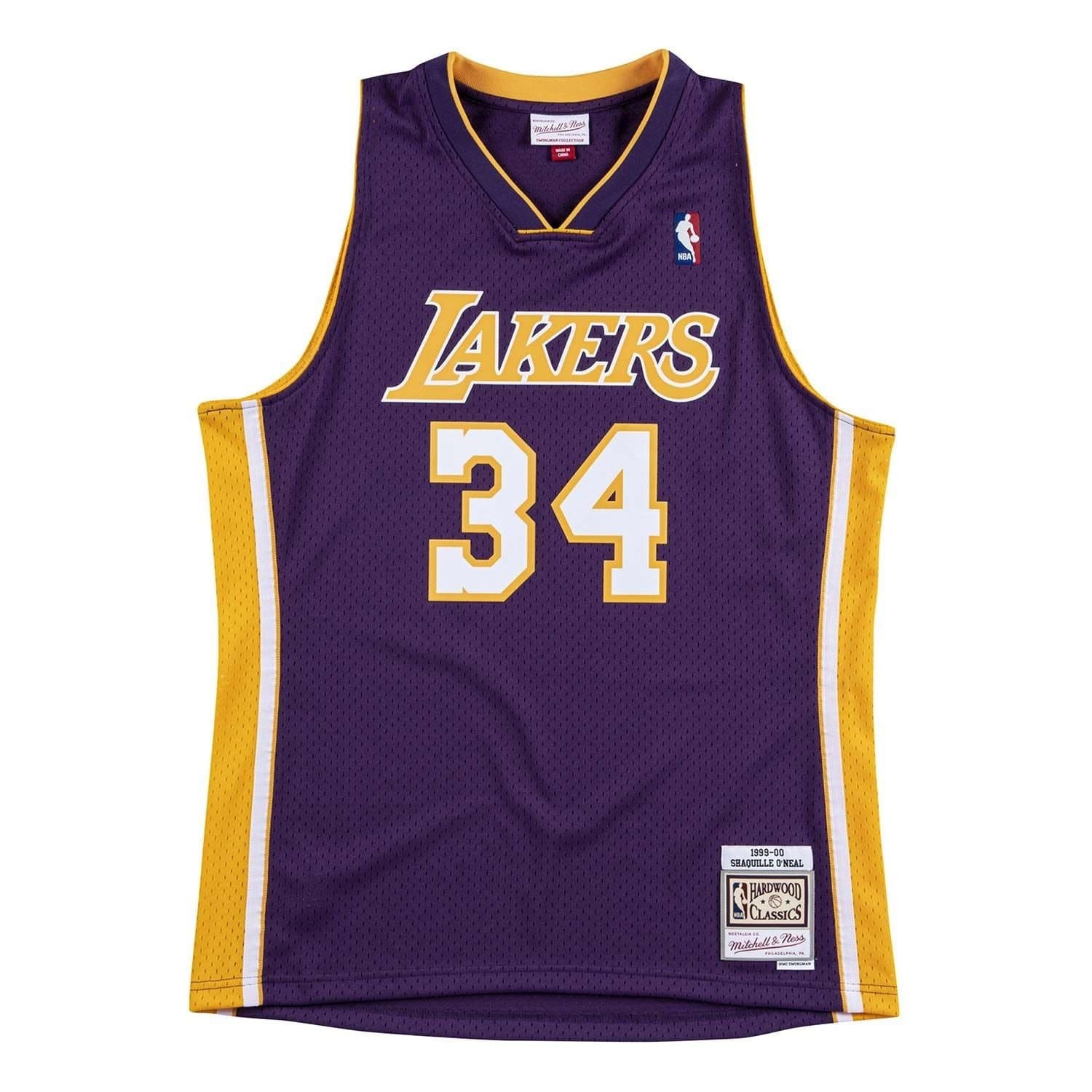 Shaq O'Neal #34 Los Angeles Lakers 1999-2000 Swingman NBA Jersey Purple — view 1