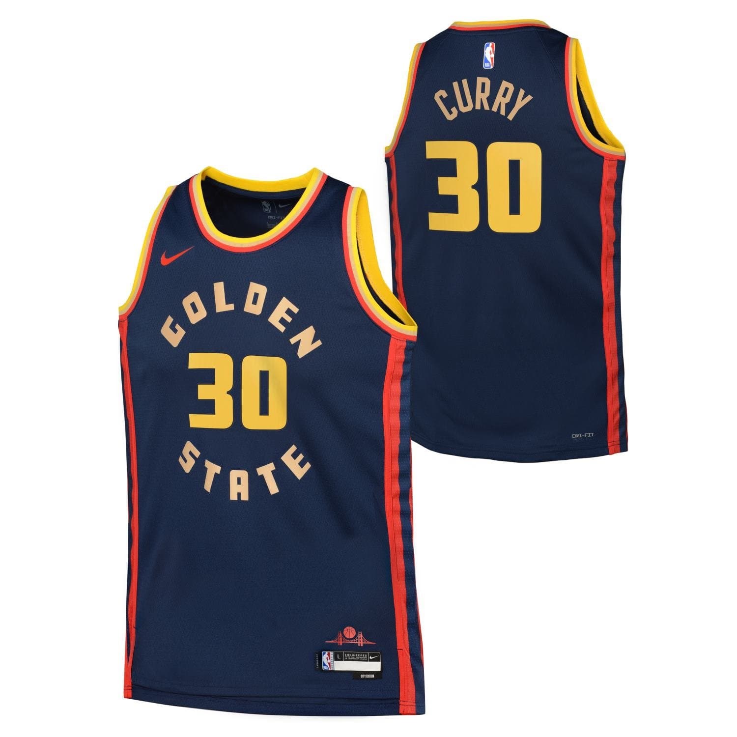 Stephen Curry #30 Golden State Warriors 2024-25 City Edition Nike Swingman NBA Jersey (YOUTH) — view 1