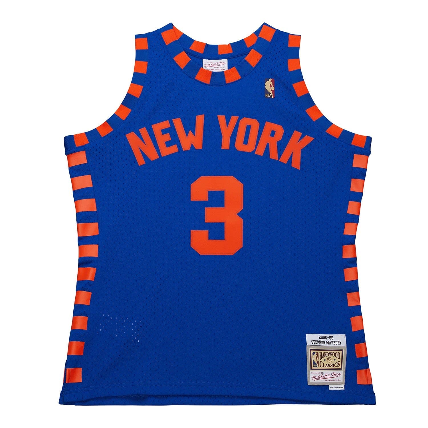 Stephon Marbury #3 New York Knicks 2005-06 Swingman NBA Jersey Blue — view 1