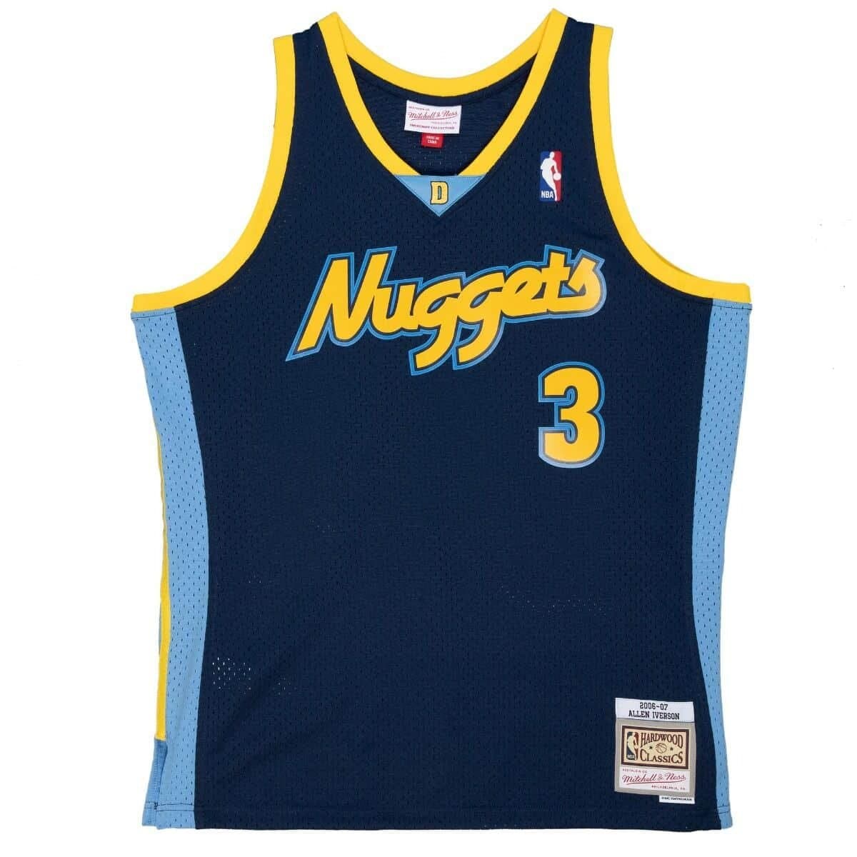 Allen Iverson #3 Denver Nuggets 2006-07 Mitchell & Ness Swingman NBA Jersey Navy — view 1