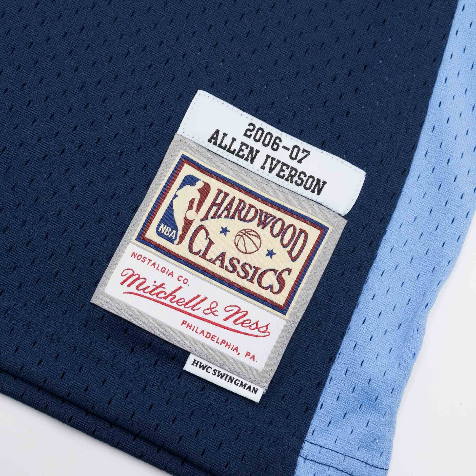 Allen Iverson #3 Denver Nuggets 2006-07 Mitchell & Ness Swingman NBA Jersey Navy thumbnail 3