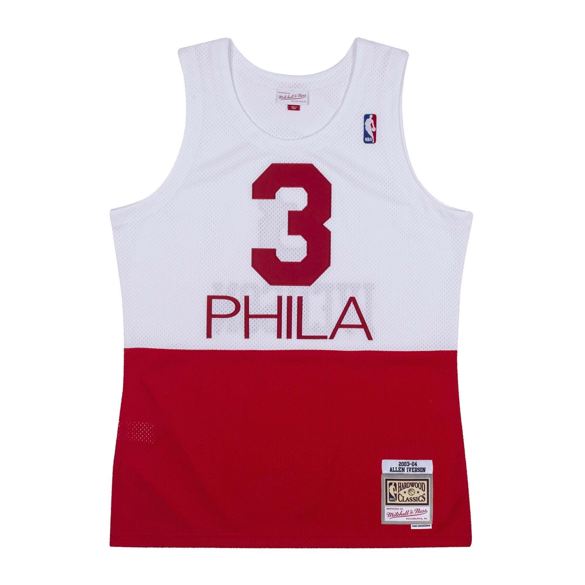 Allen Iverson #3 Philadelphia 76ers 2003-04 PHILA Mitchell & Ness Swingman NBA Jersey — view 1