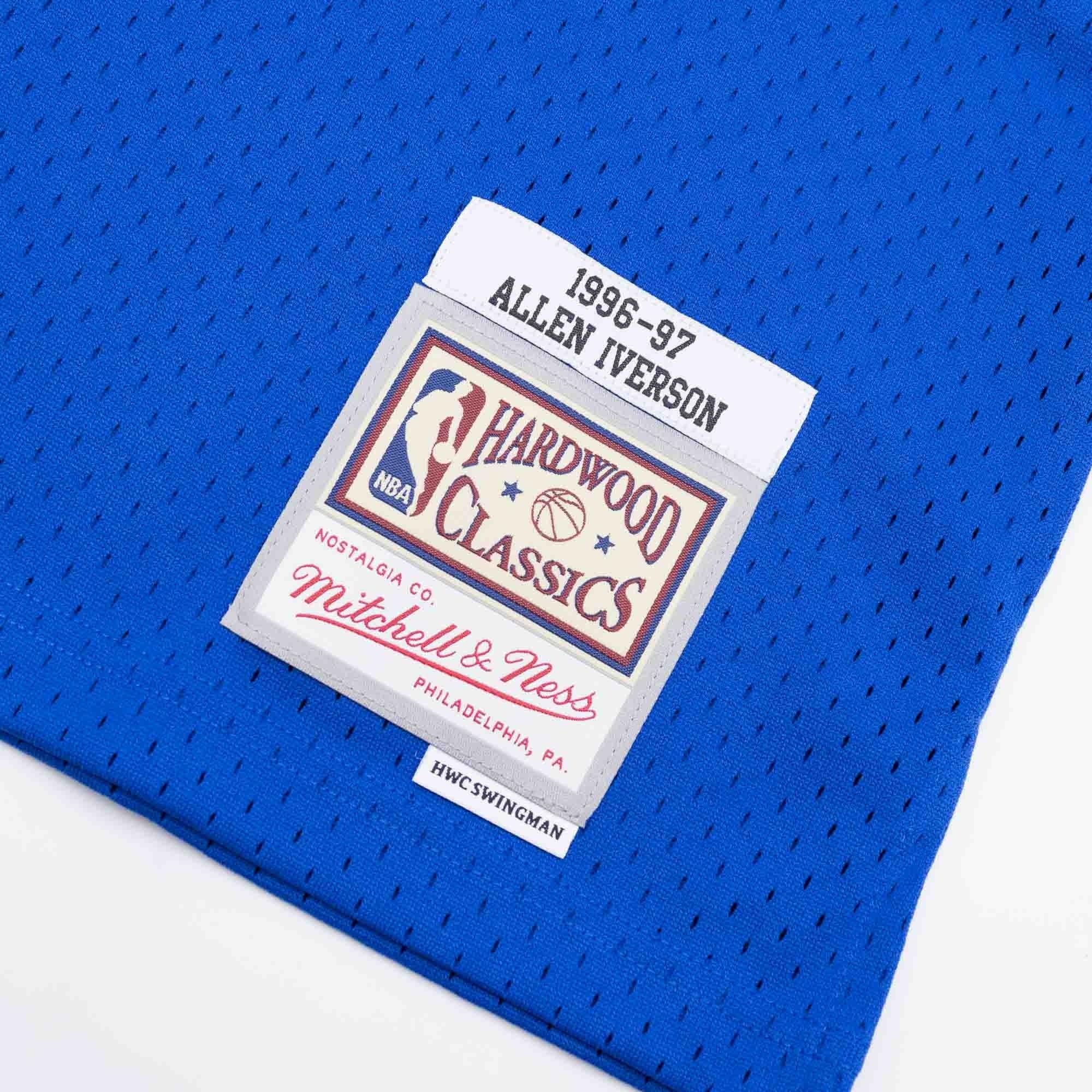 Allen Iverson #3 Philadelphia 76ers 1996-97 Swingman NBA Jersey Blue thumbnail 3