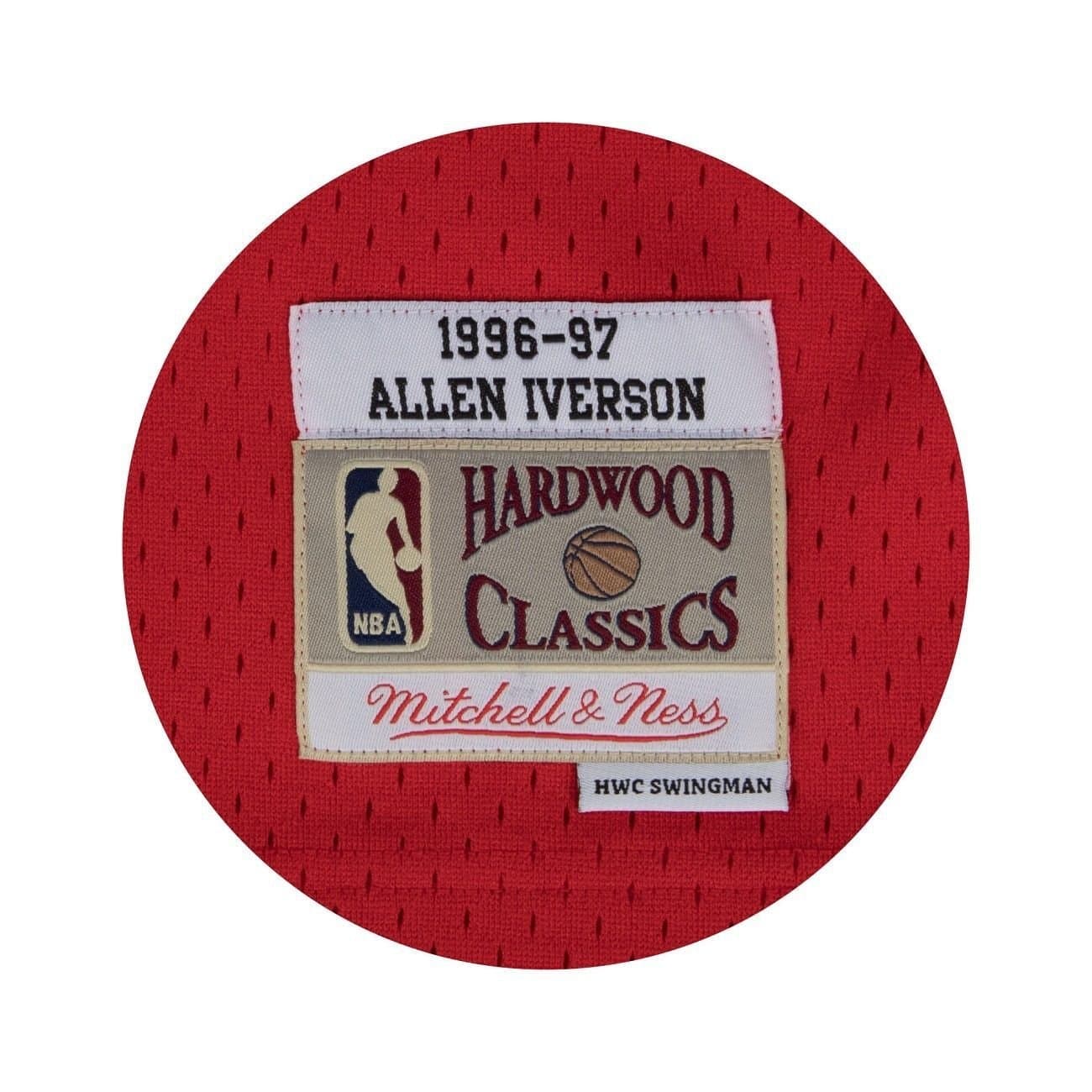 Allen Iverson #3 Philadelphia 76ers 1996-97 Swingman NBA Jersey Red thumbnail 3
