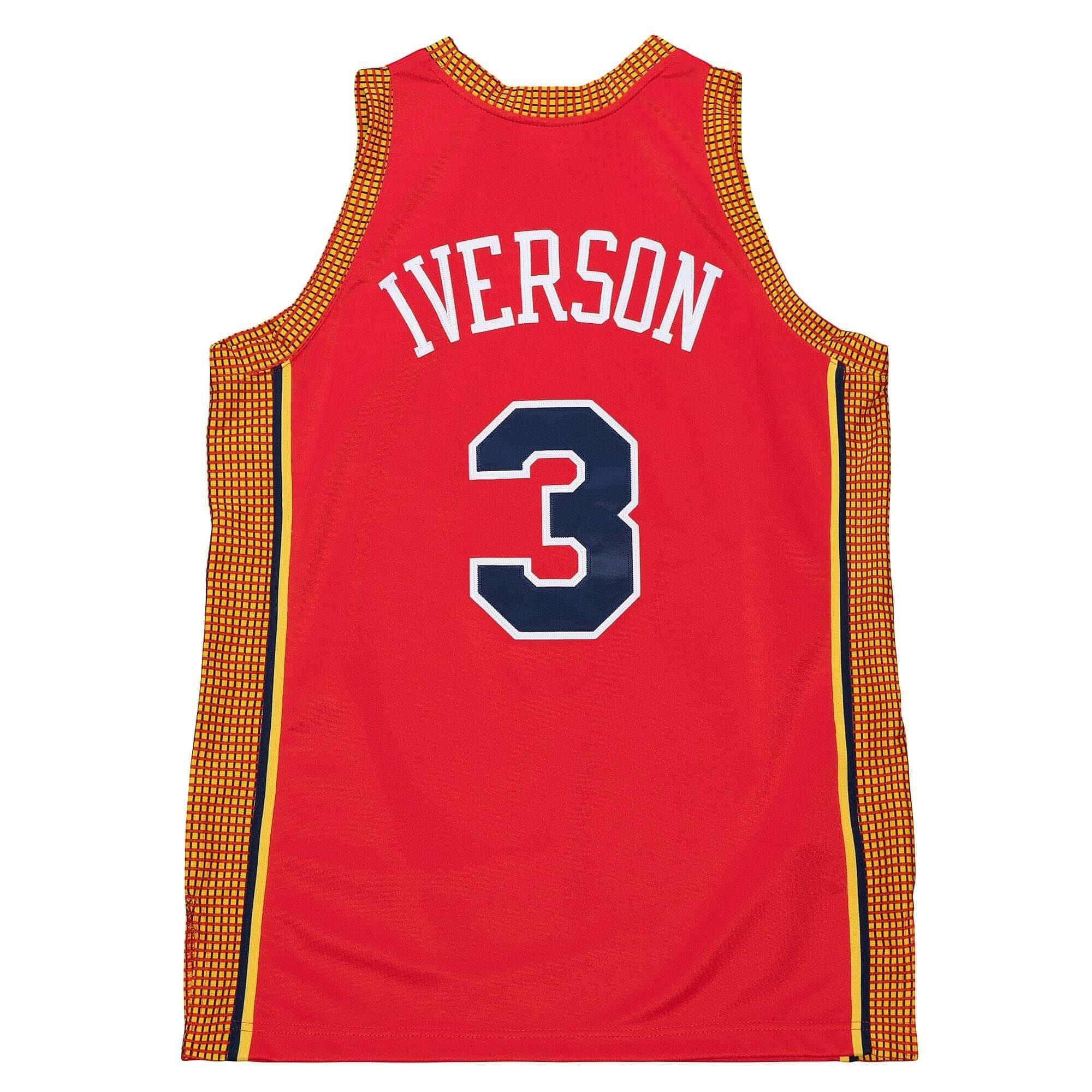 Allen Iverson #3 Syracuse Nationals 2004-05 Mitchell & Ness Authentic NBA Jersey Red thumbnail 2