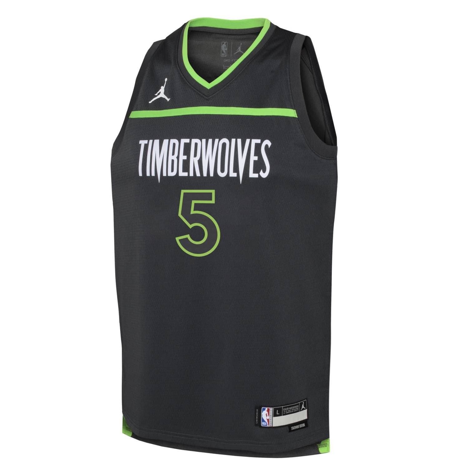 Anthony Edwards #5 Minnesota Timberwolves Swingman NBA Jersey Dark Gray (YOUTH) thumbnail 2