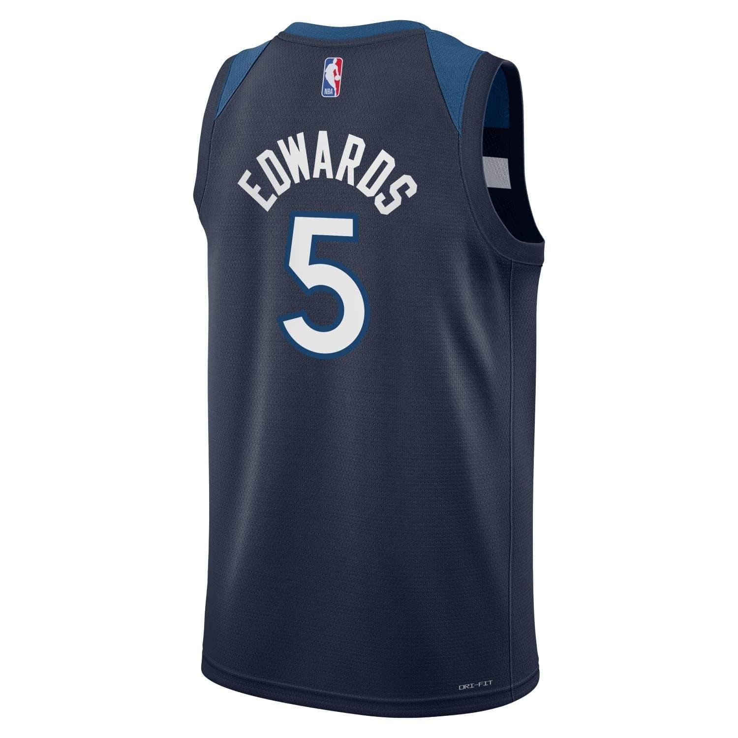 Anthony Edwards #5 Minnesota Timberwolves Swingman NBA Jersey Navy (YOUTH) thumbnail 3