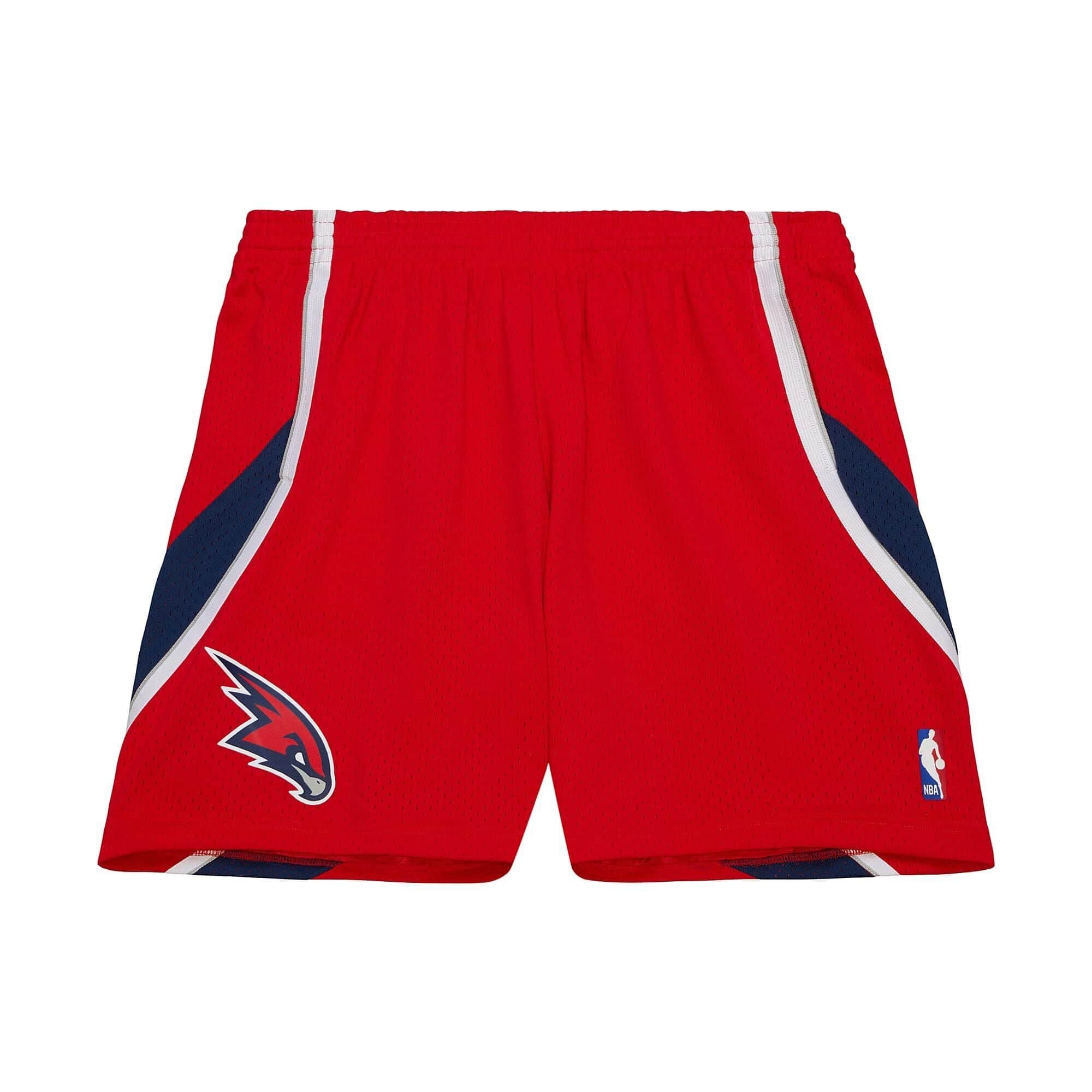 Atlanta Hawks 2013-14 Mitchell & Ness Alternate Swingman NBA Shorts Red — view 1