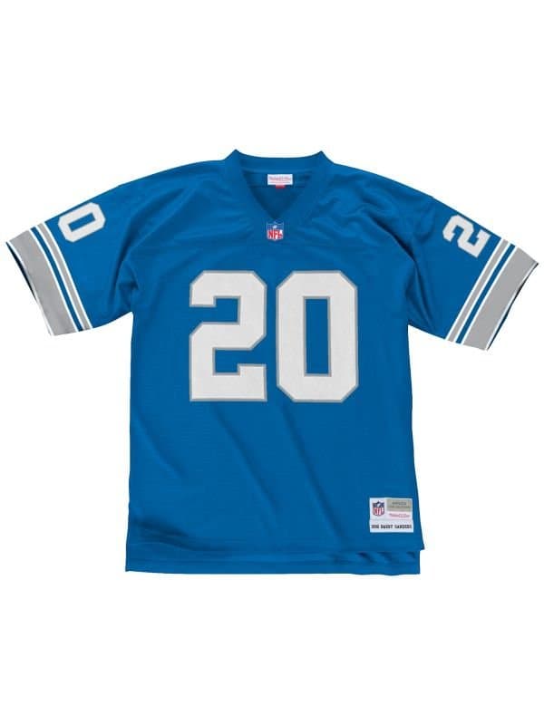 Barry Sanders #20 Detroit Lions Legacy Throwback NFL Jersey Blue thumbnail 2