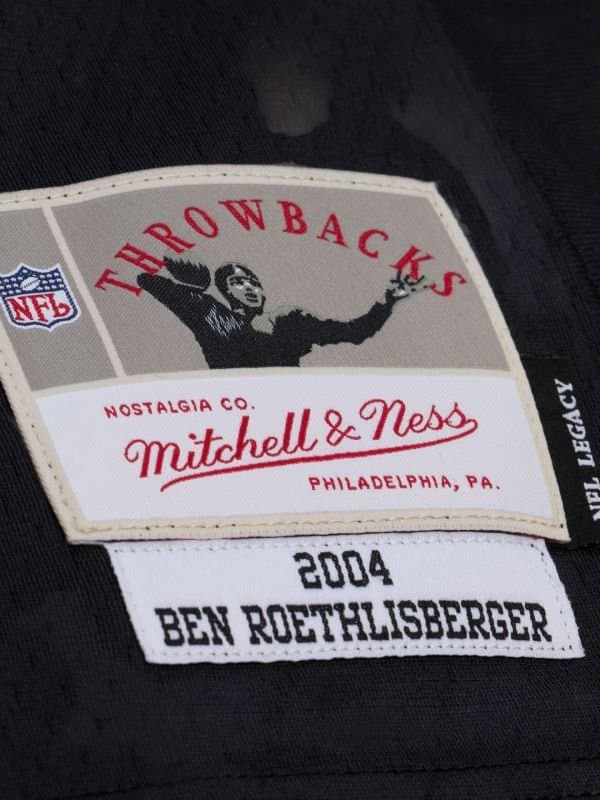 Ben Roethlisberger #7 Pittsburgh Steelers 2004 Legacy Throwback NFL Jersey Black thumbnail 3