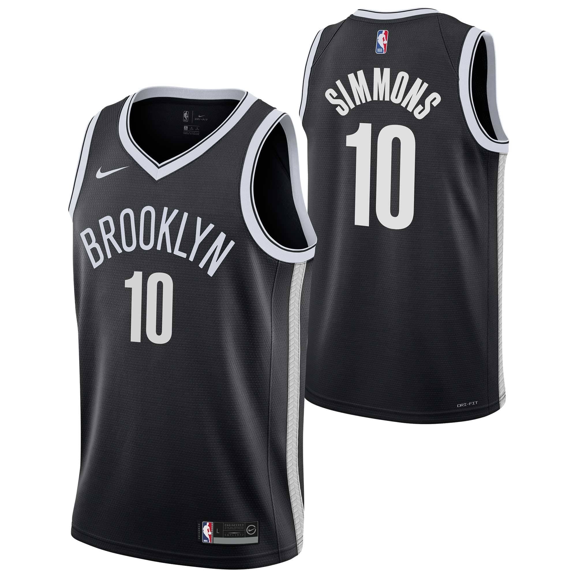 Ben Simmons #10 Brooklyn Nets Nike Icon Swingman NBA Jersey (YOUTH) — view 1