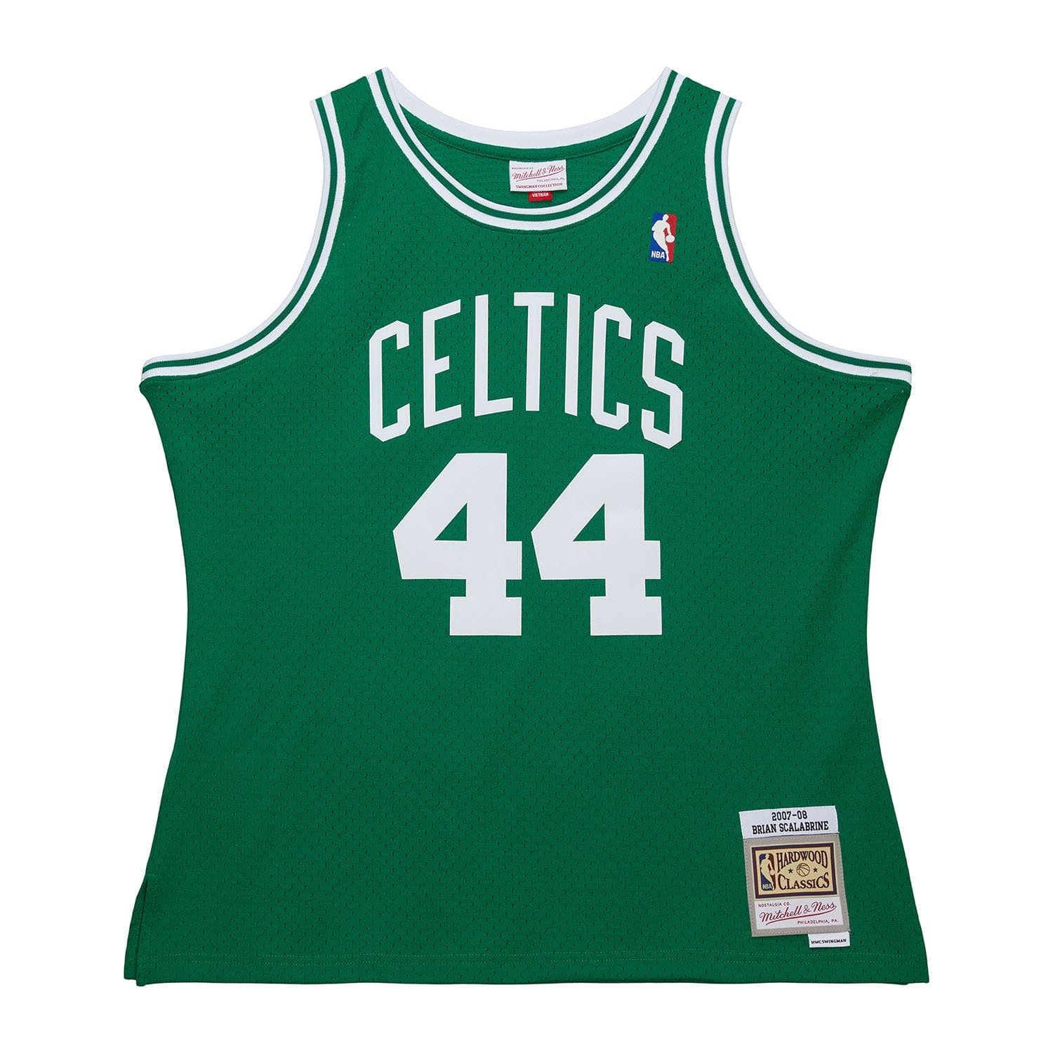 Brian Scalabrine #44 Boston Celtics 2007-08 Swingman NBA Jersey Green — view 1