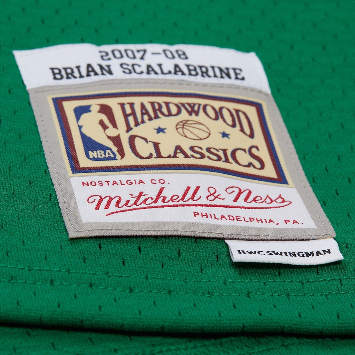Brian Scalabrine #44 Boston Celtics 2007-08 Swingman NBA Jersey Green thumbnail 3
