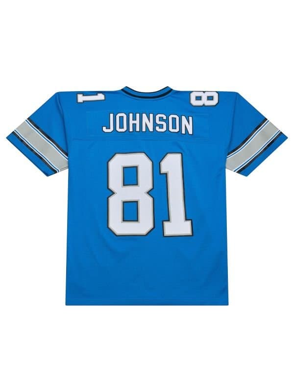 Calvin Johnson #81 Detroit Lions 2007 Legacy Throwback NFL Jersey Blue — view 1