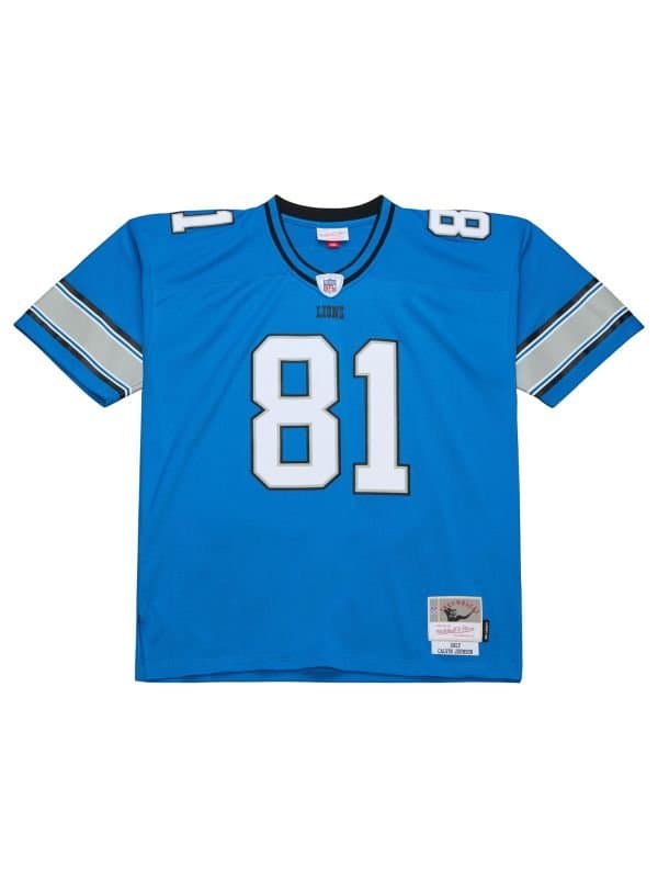 Calvin Johnson #81 Detroit Lions 2007 Legacy Throwback NFL Jersey Blue thumbnail 2