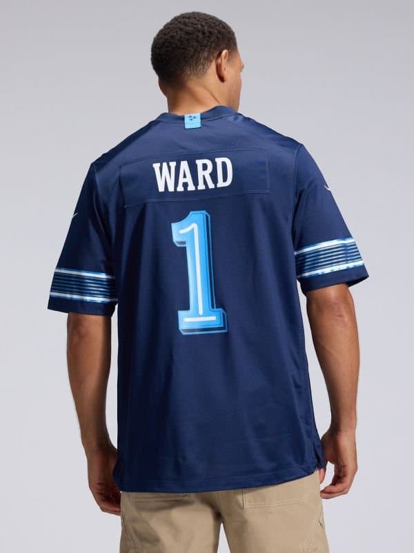 Cam Ward #1 Tennessee Titans 2026 Rivalries Game NFL Jersey Navy thumbnail 3