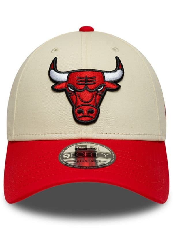 Chicago Bulls Color Block 9FORTY Adjustable NBA Cap Cream/Red thumbnail 3