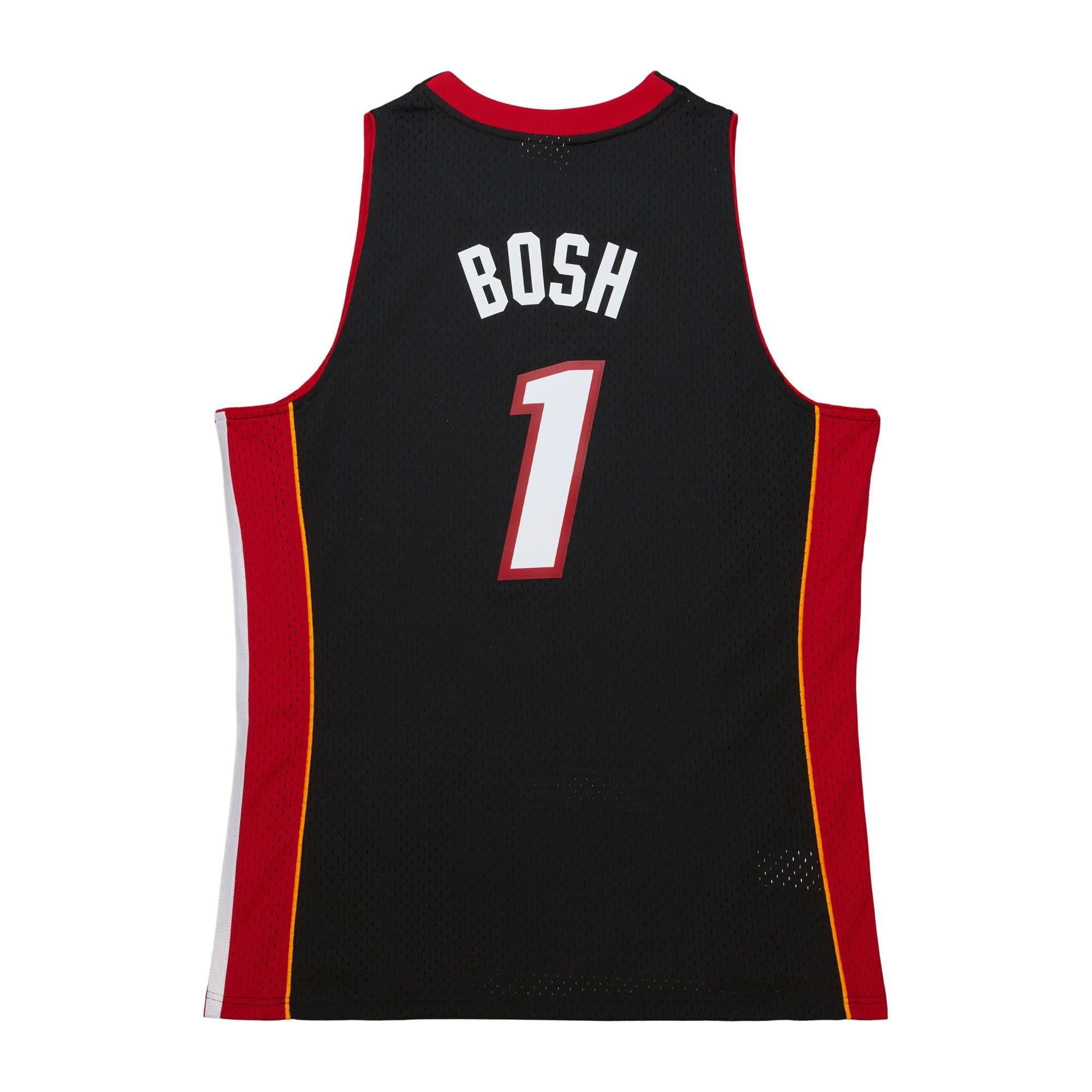 Chris Bosh #1 Miami Heat 2012-13 Mitchell & Ness Swingman NBA Jersey Black thumbnail 2
