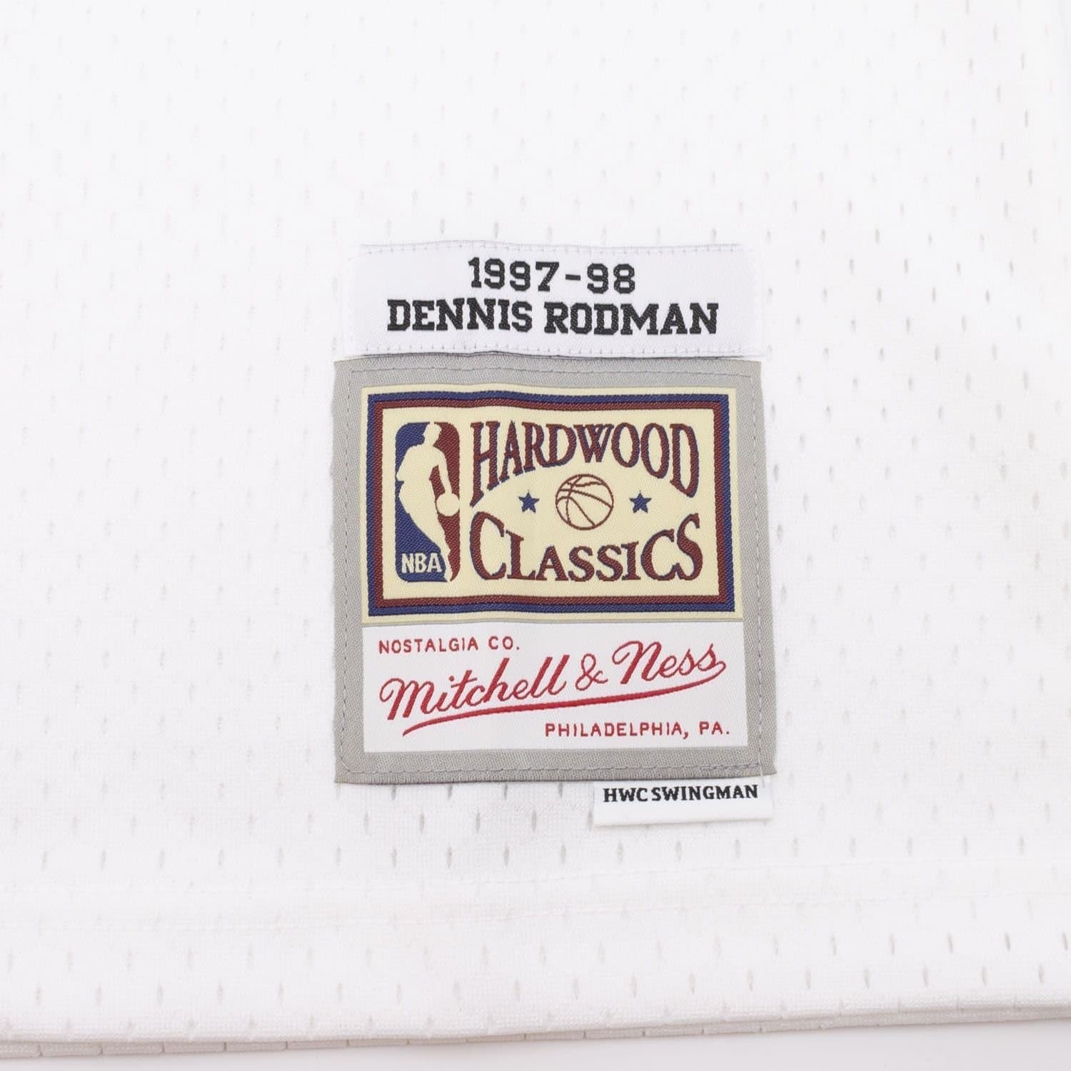 Dennis Rodman #91 Chicago Bulls 1997-98 Swingman NBA Jersey White thumbnail 3