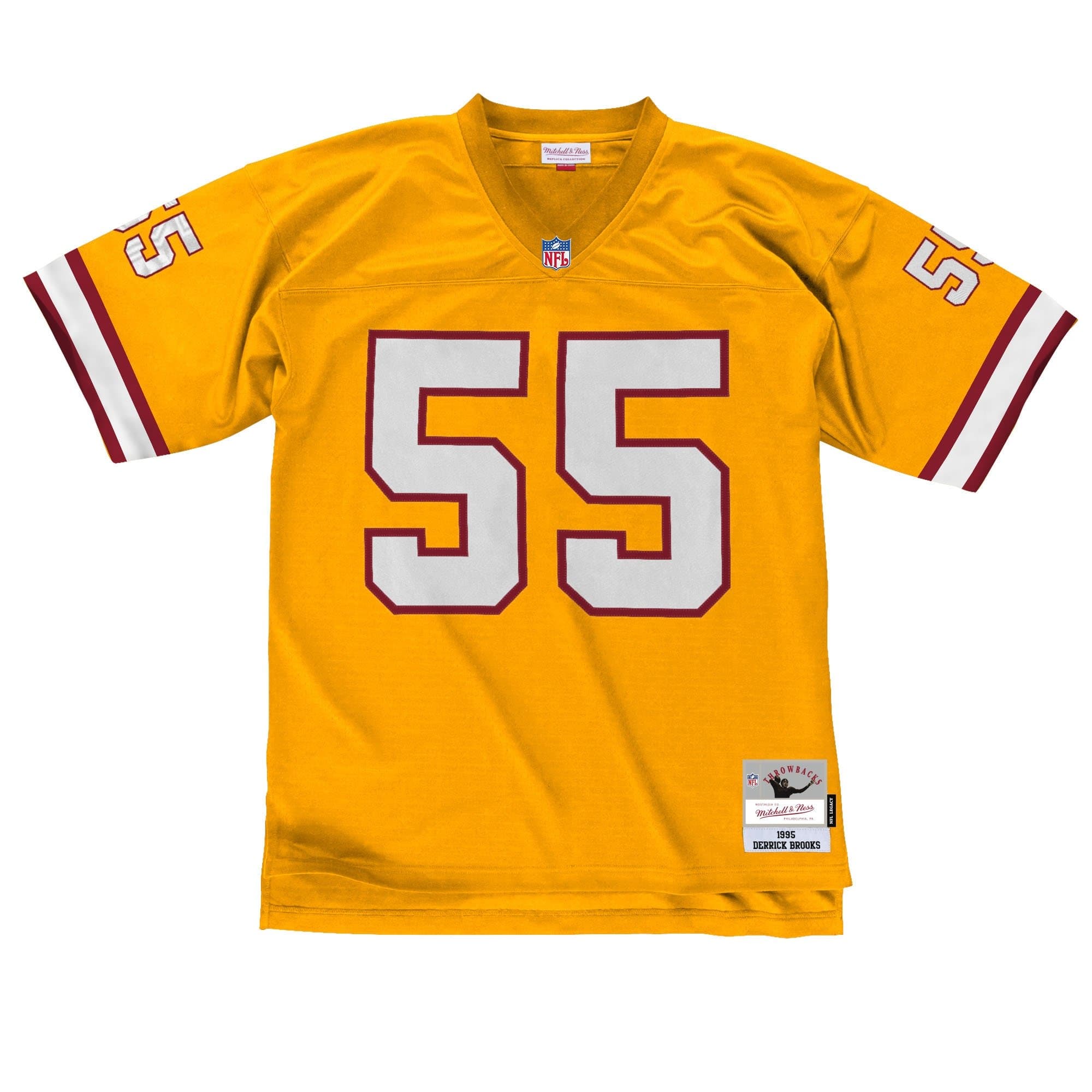 Derrick Brooks #55 Tampa Bay Buccaneers Legacy Throwback NFL Jersey Orange — view 1