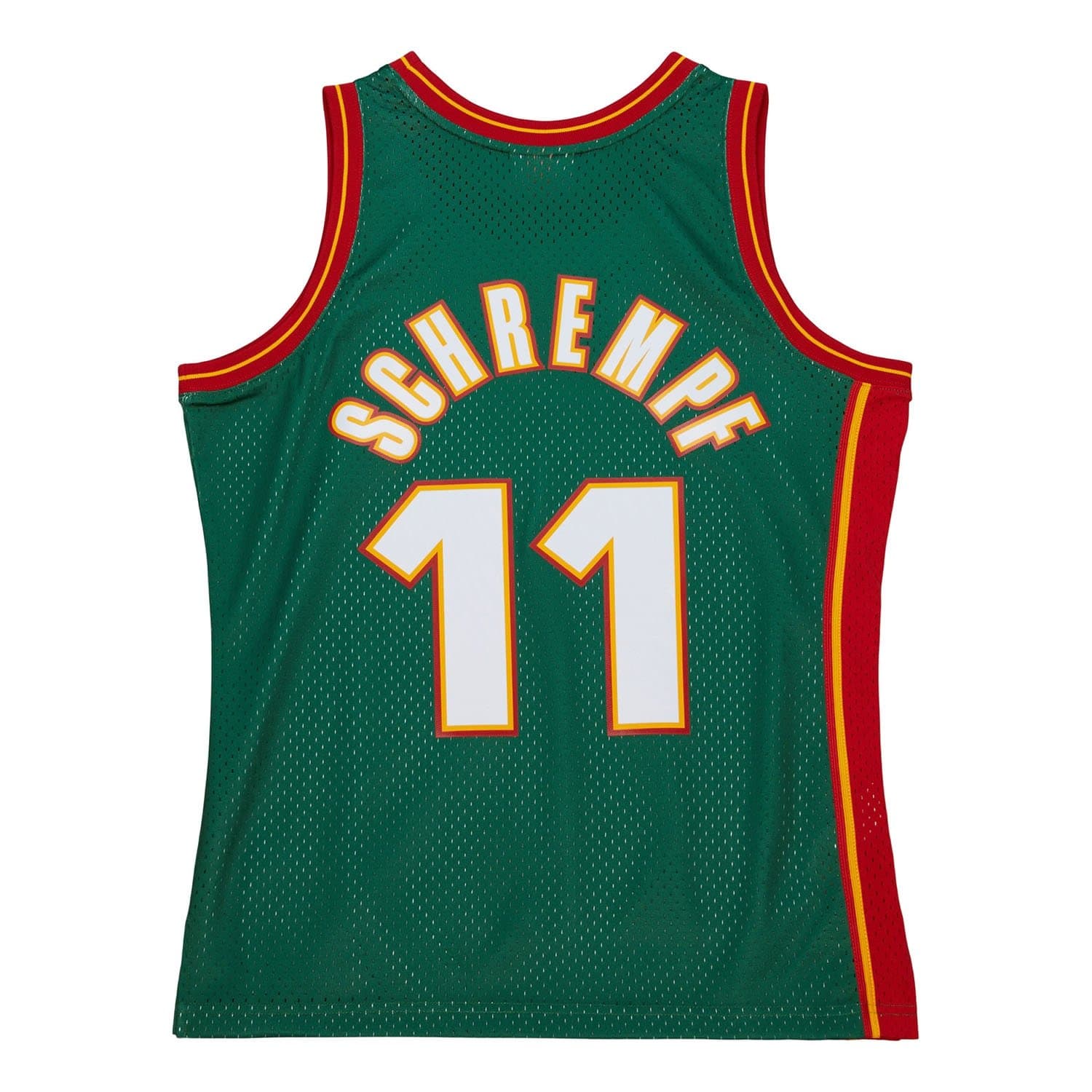 Detlef Schrempf #11 Seattle SuperSonics 1995-96 Swingman NBA Jersey Green thumbnail 2