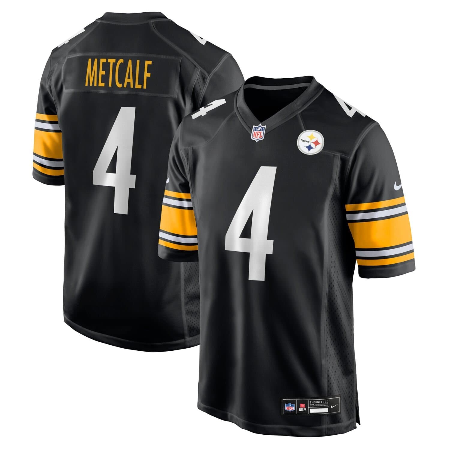 DK Metcalf #4 Pittsburgh Steelers Game NFL Jersey Black — view 1