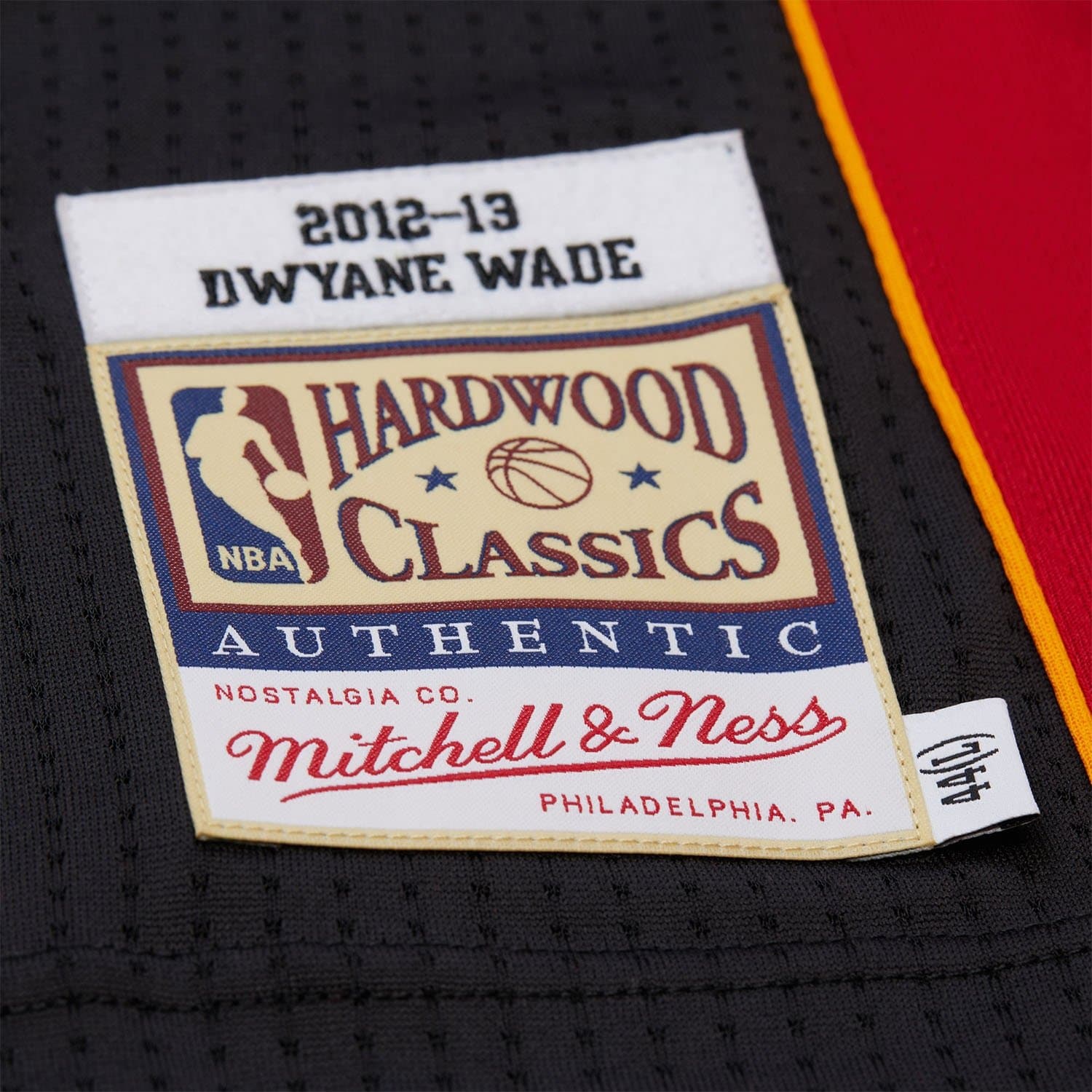 Dwyane Wade #3 Miami Heat 2012-13 Mitchell & Ness Authentic NBA Jersey Black thumbnail 3