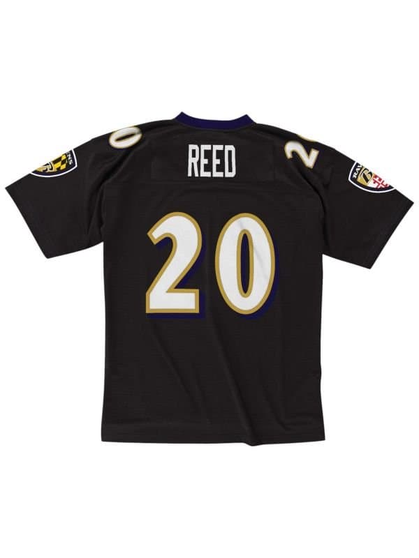 Ed Reed #20 Baltimore Ravens 2004 Legacy Throwback NFL Jersey Black — view 1