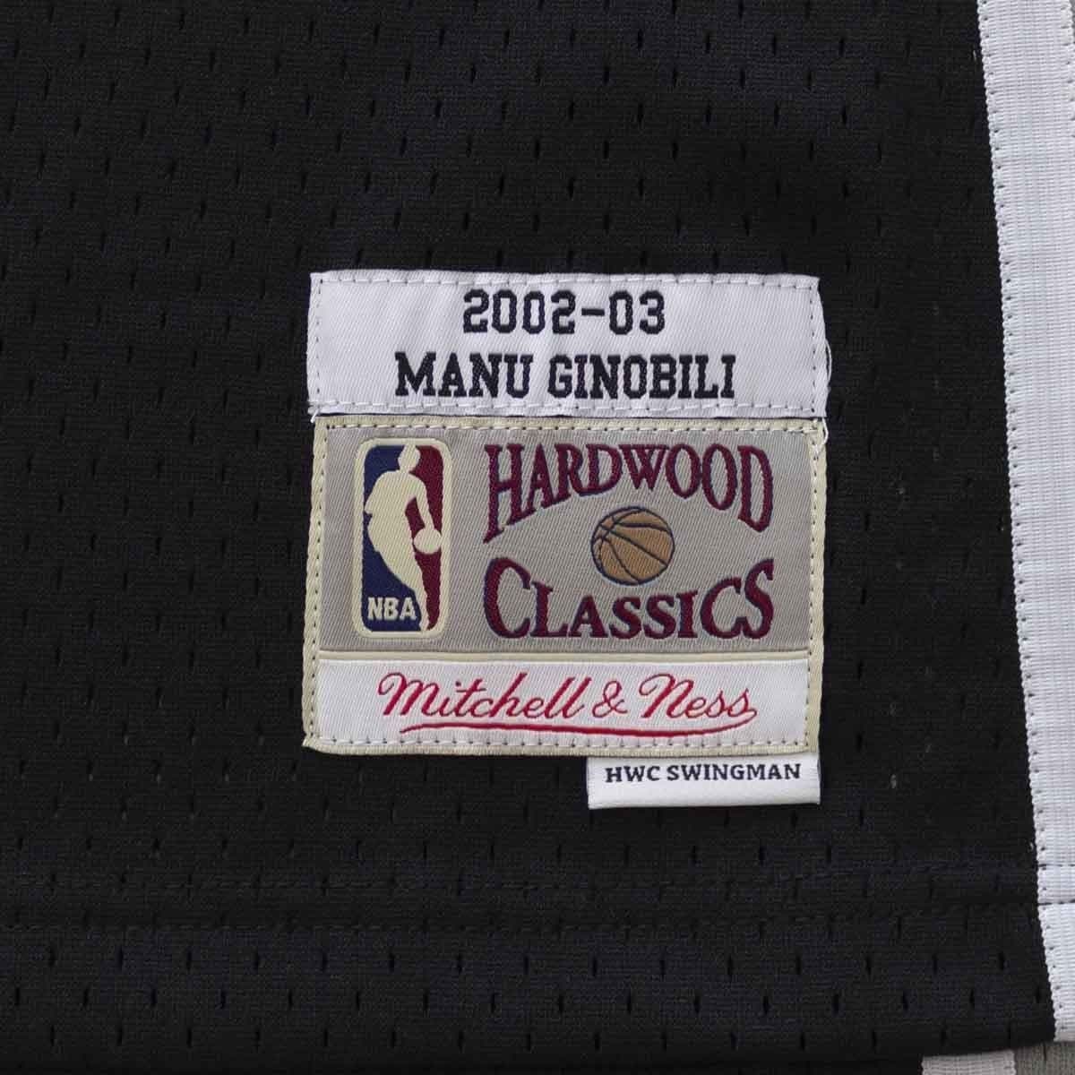 Emanuel Ginóbili #20 San Antonio Spurs 2002-03 Swingman NBA Jersey Black thumbnail 3