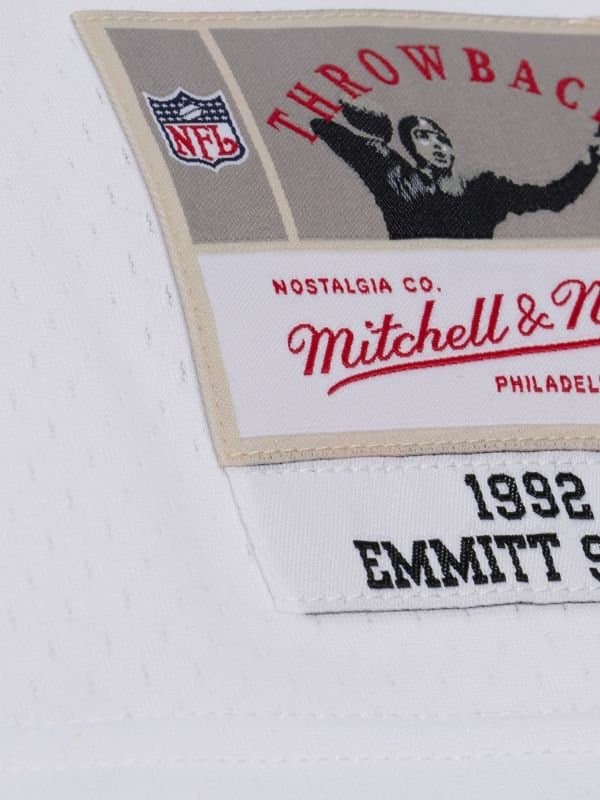Emmitt Smith #22 Dallas Cowboys 1992 Legacy NFL Jersey White thumbnail 3