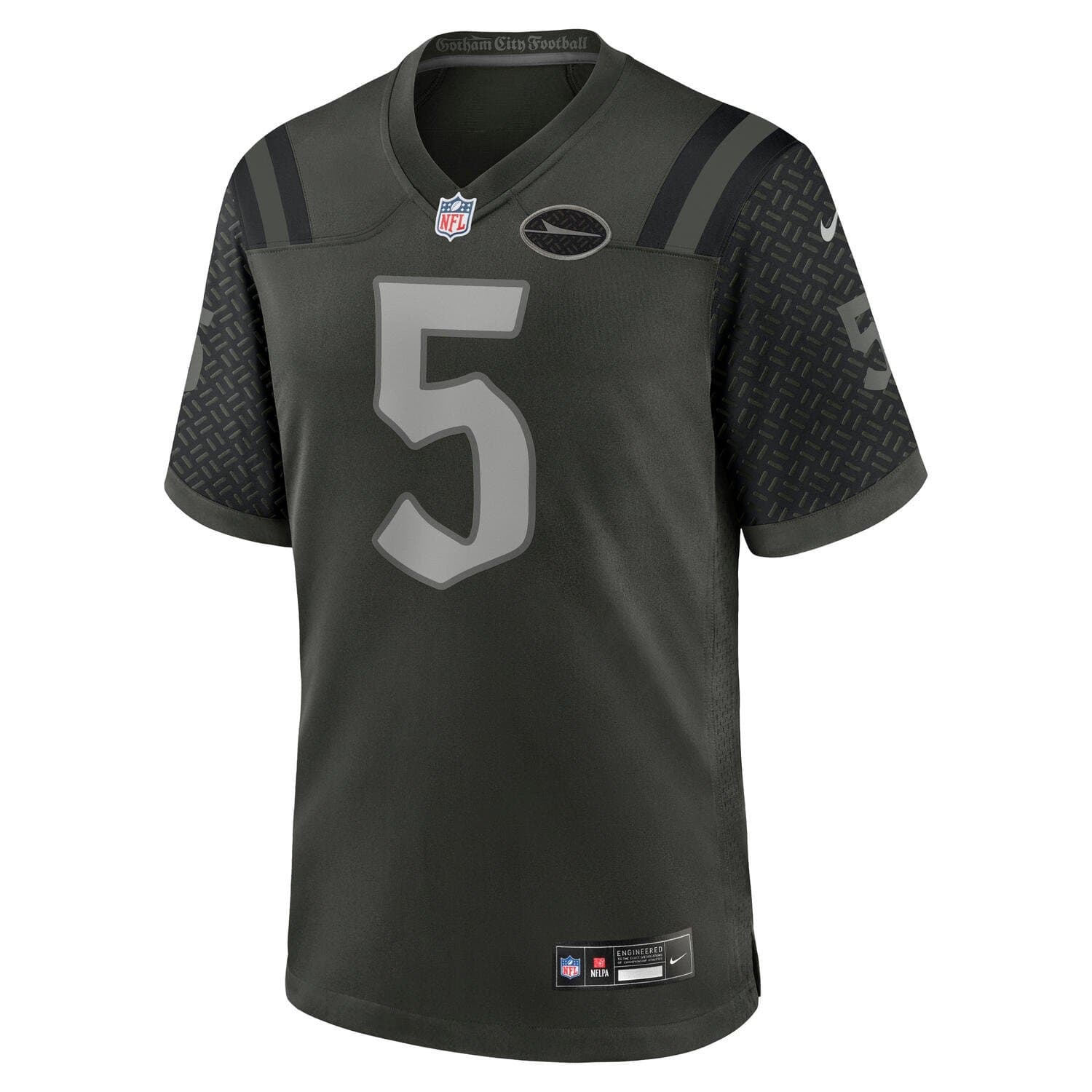 Garrett Wilson #5 New York Jets Rivalries Game NFL Trikot Gotham Green thumbnail 2