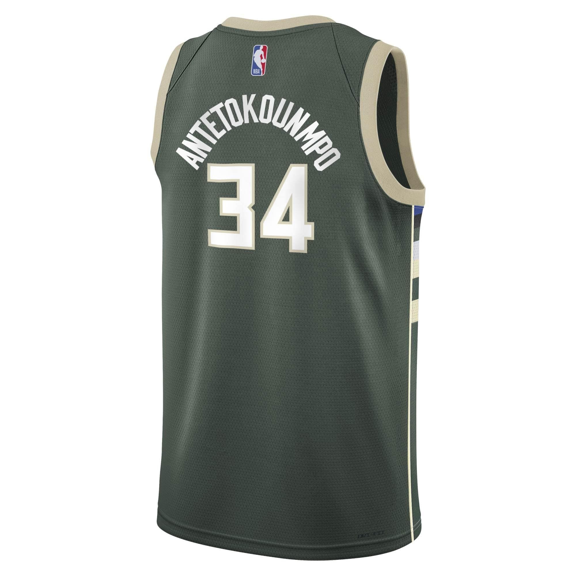 Giannis Antetokounmpo #34 Milwaukee Bucks Nike Swingman NBA Jersey Green (YOUTH) thumbnail 3