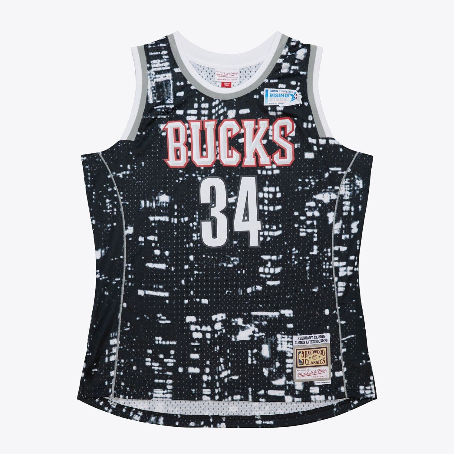 Giannis Antetokounmpo #34 2015 Rising Stars Mitchell & Ness Swingman NBA Jersey Black — view 1