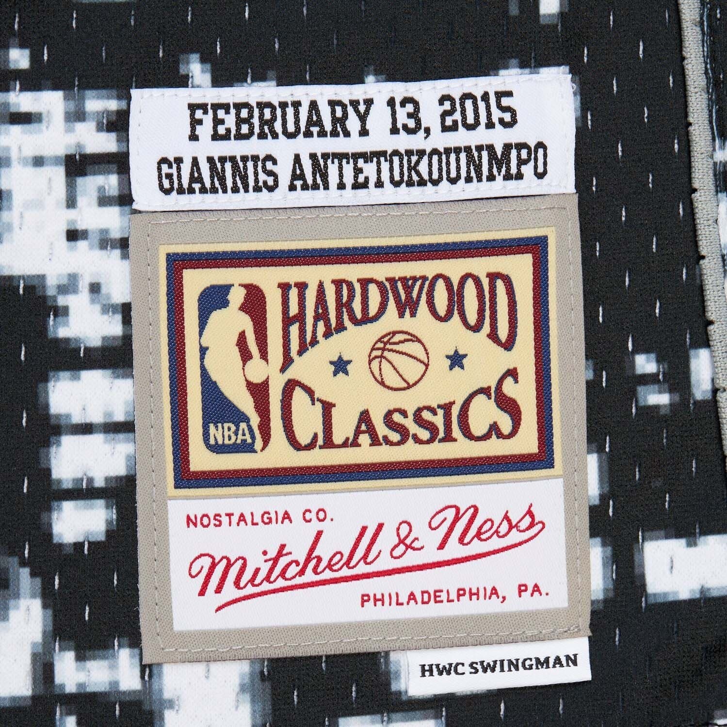 Giannis Antetokounmpo #34 2015 Rising Stars Mitchell & Ness Swingman NBA Jersey Black thumbnail 3