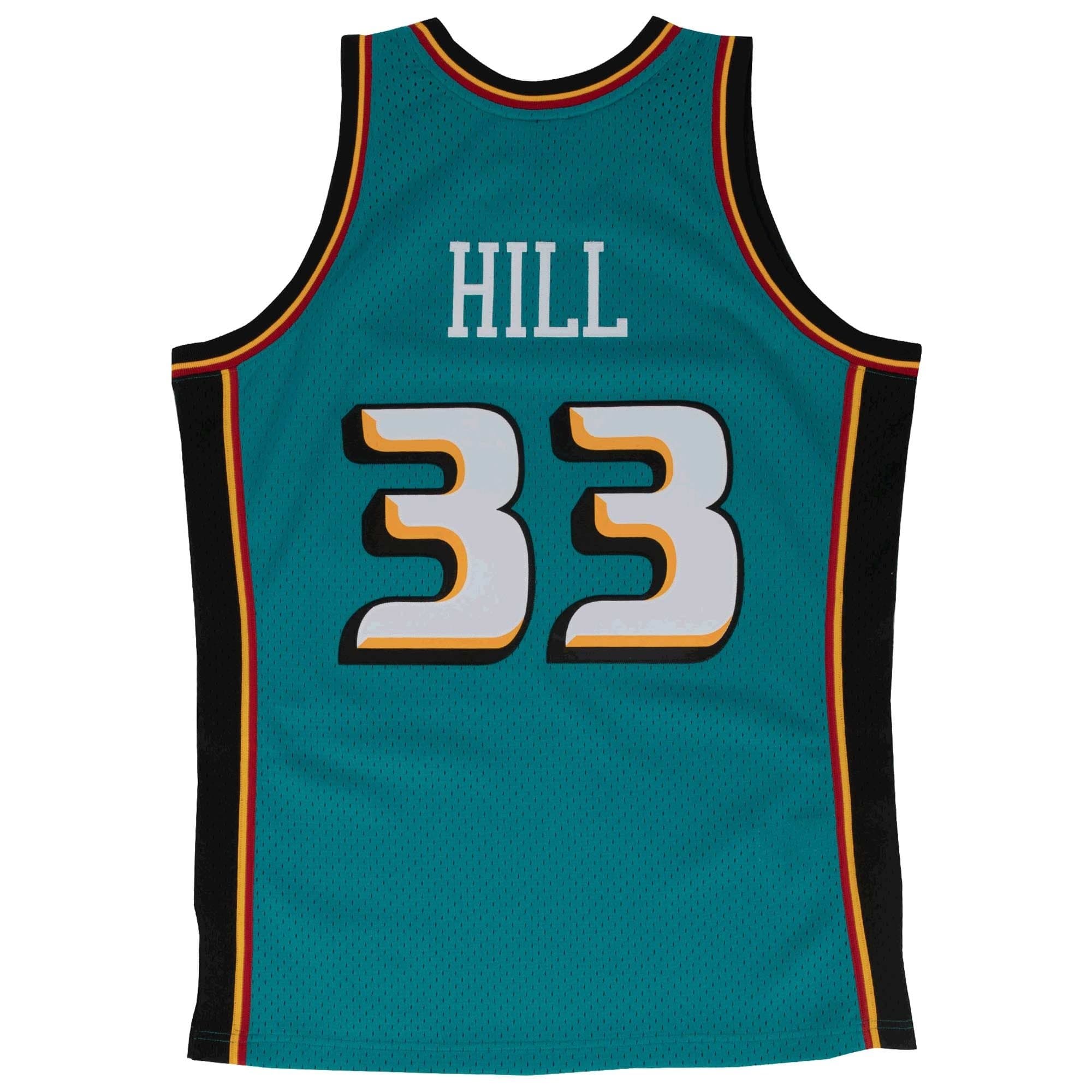 Grant Hill #33 Detroit Pistons 1998-99 Mitchell & Ness Swingman NBA Jersey Teal thumbnail 2