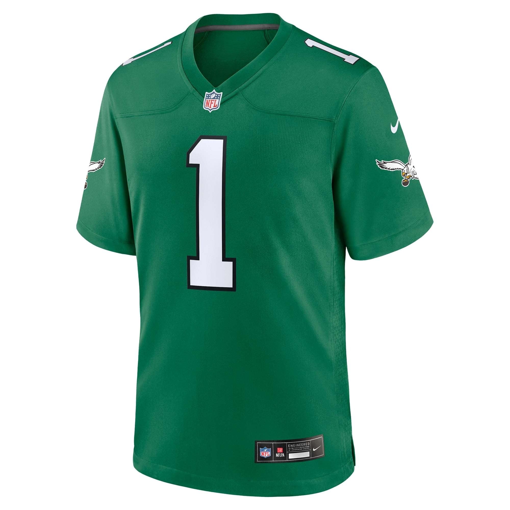 Jalen Hurts #1 Philadelphia Eagles Classic Game NFL Jersey Green thumbnail 3