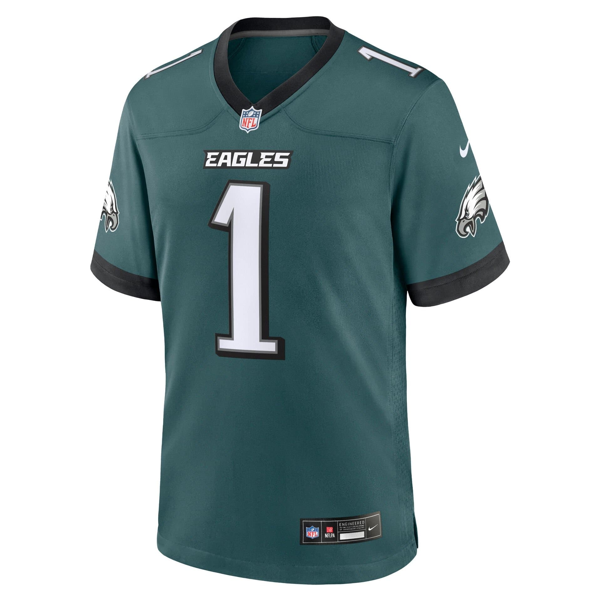 Jalen Hurts #1 Philadelphia Eagles 2026 Game NFL Jersey Green thumbnail 2