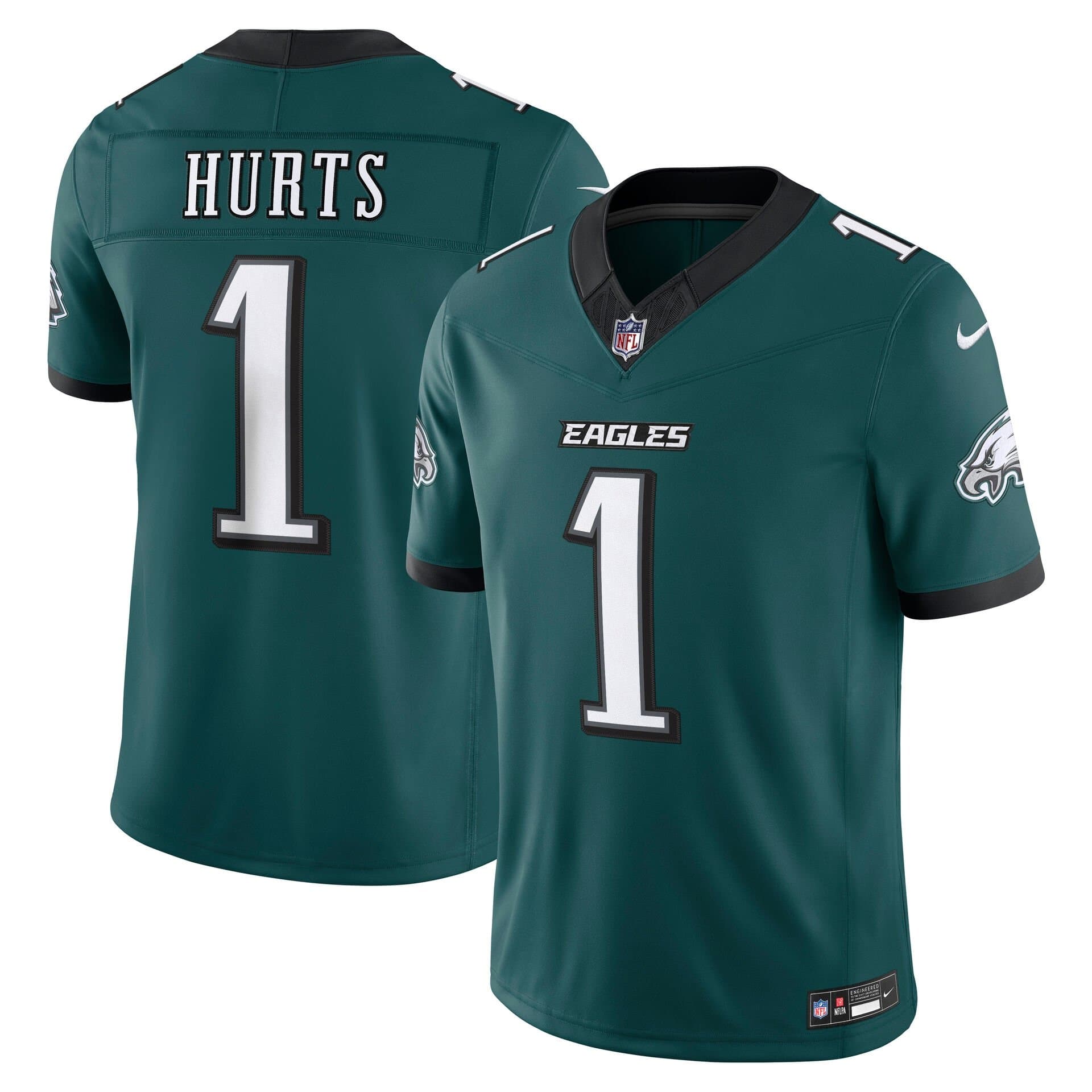 Jalen Hurts #1 Philadelphia Eagles 2026 Stitched Limited NFL Jersey Green — view 1