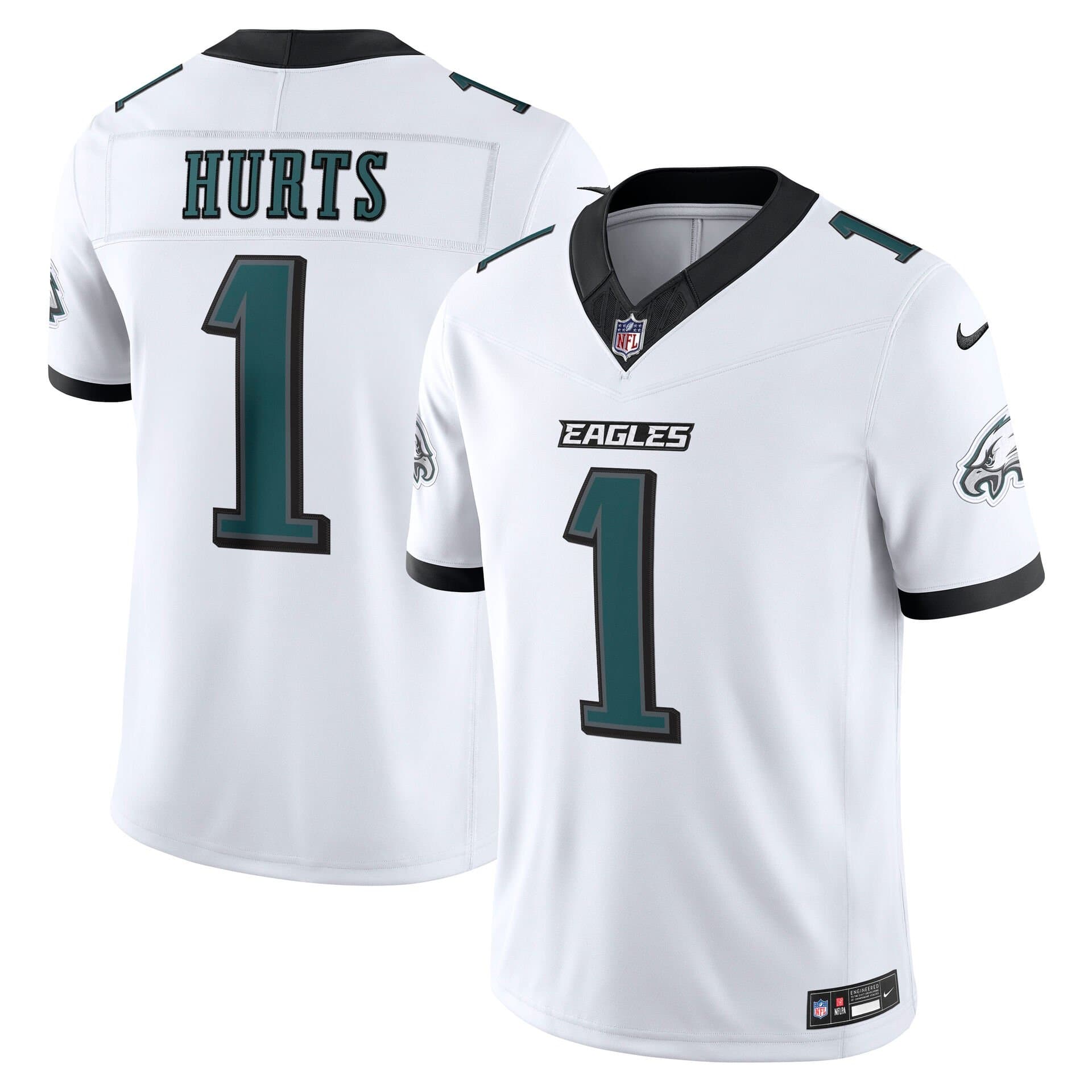 Jalen Hurts #1 Philadelphia Eagles 2026 Stitched Limited NFL Jersey White — view 1