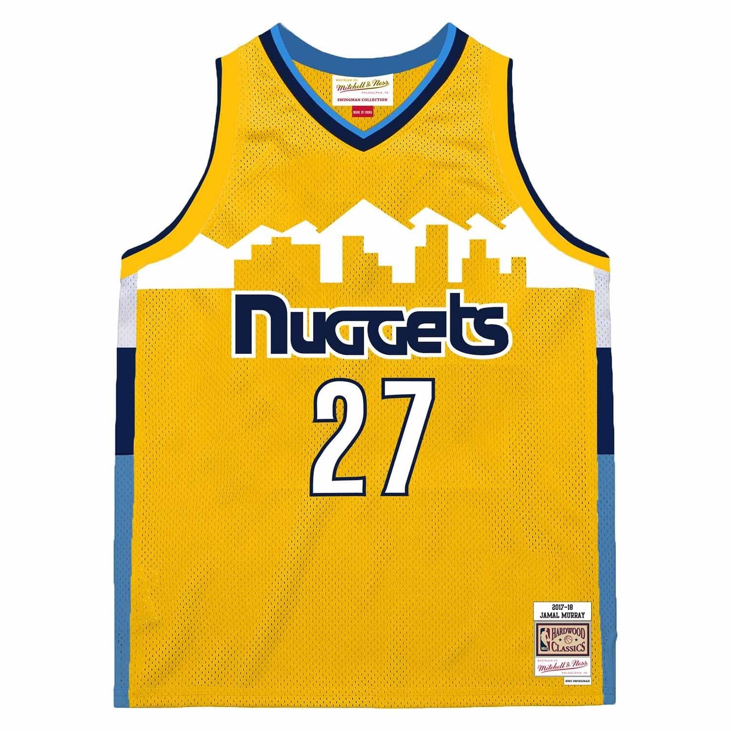 Jamal Murray #27 Denver Nuggets 2017 Swingman NBA Jersey Yellow — view 1