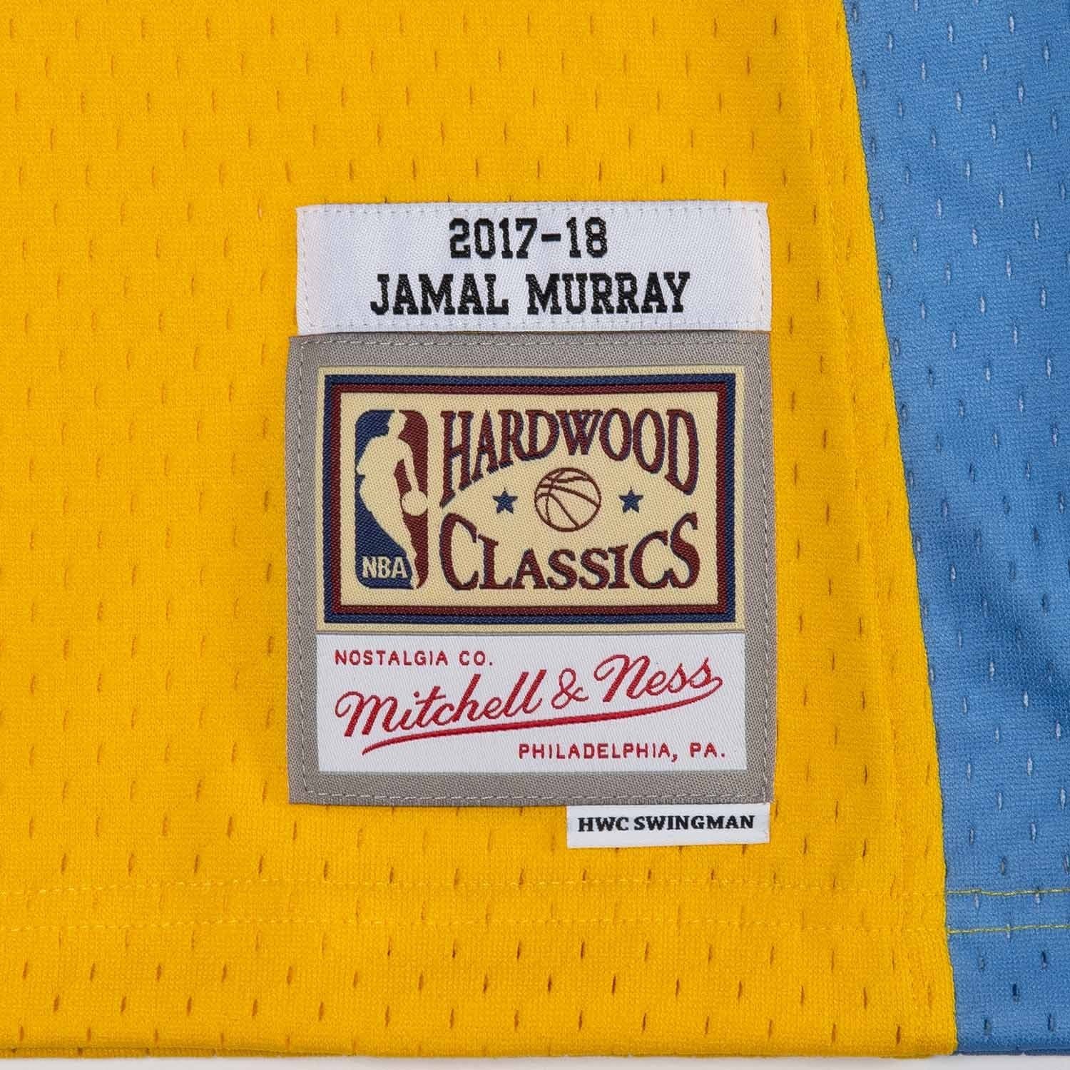 Jamal Murray #27 Denver Nuggets 2017 Swingman NBA Jersey Yellow thumbnail 3