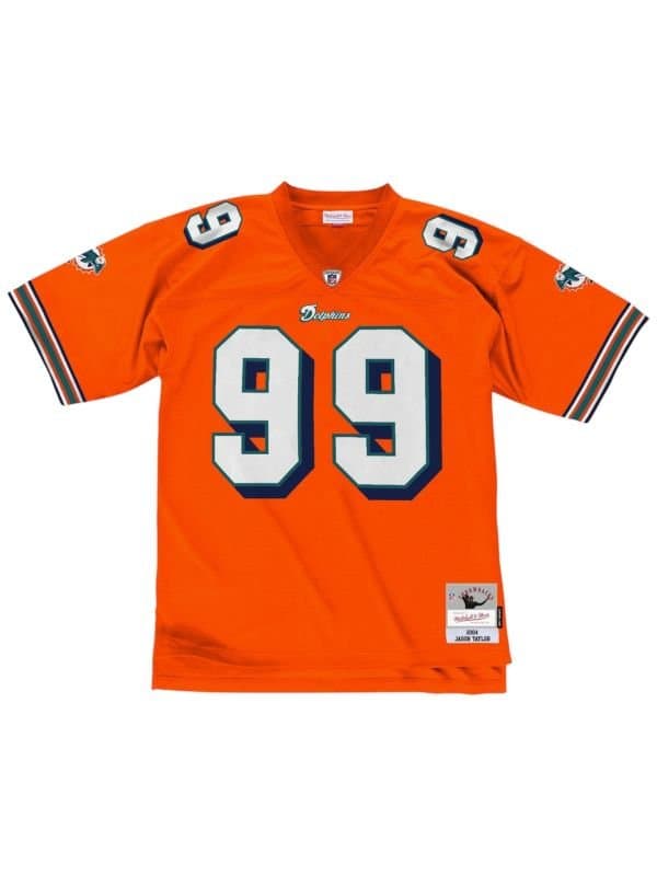 Jason Taylor #99 Miami Dolphins 2004 Legacy Throwback NFL Jersey Orange thumbnail 2
