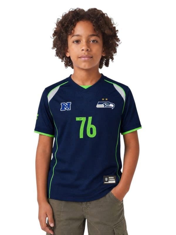 Jaxon Smith-Njigba #11 Seattle Seahawks Game NFL Jersey Navy thumbnail 3