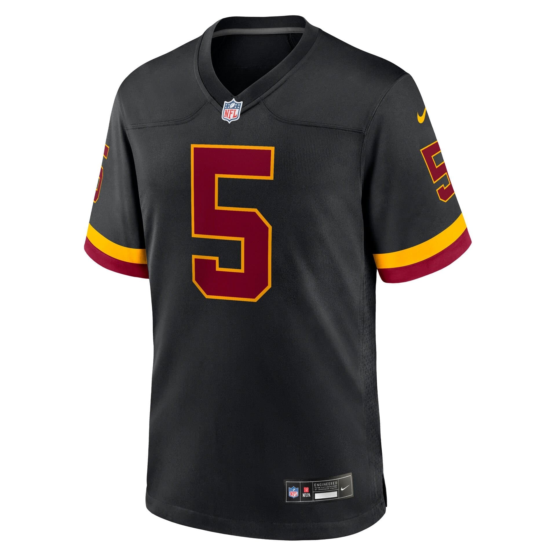 Jayden Daniels #5 Washington Commanders 2026 Game NFL Jersey Alternate Black thumbnail 2